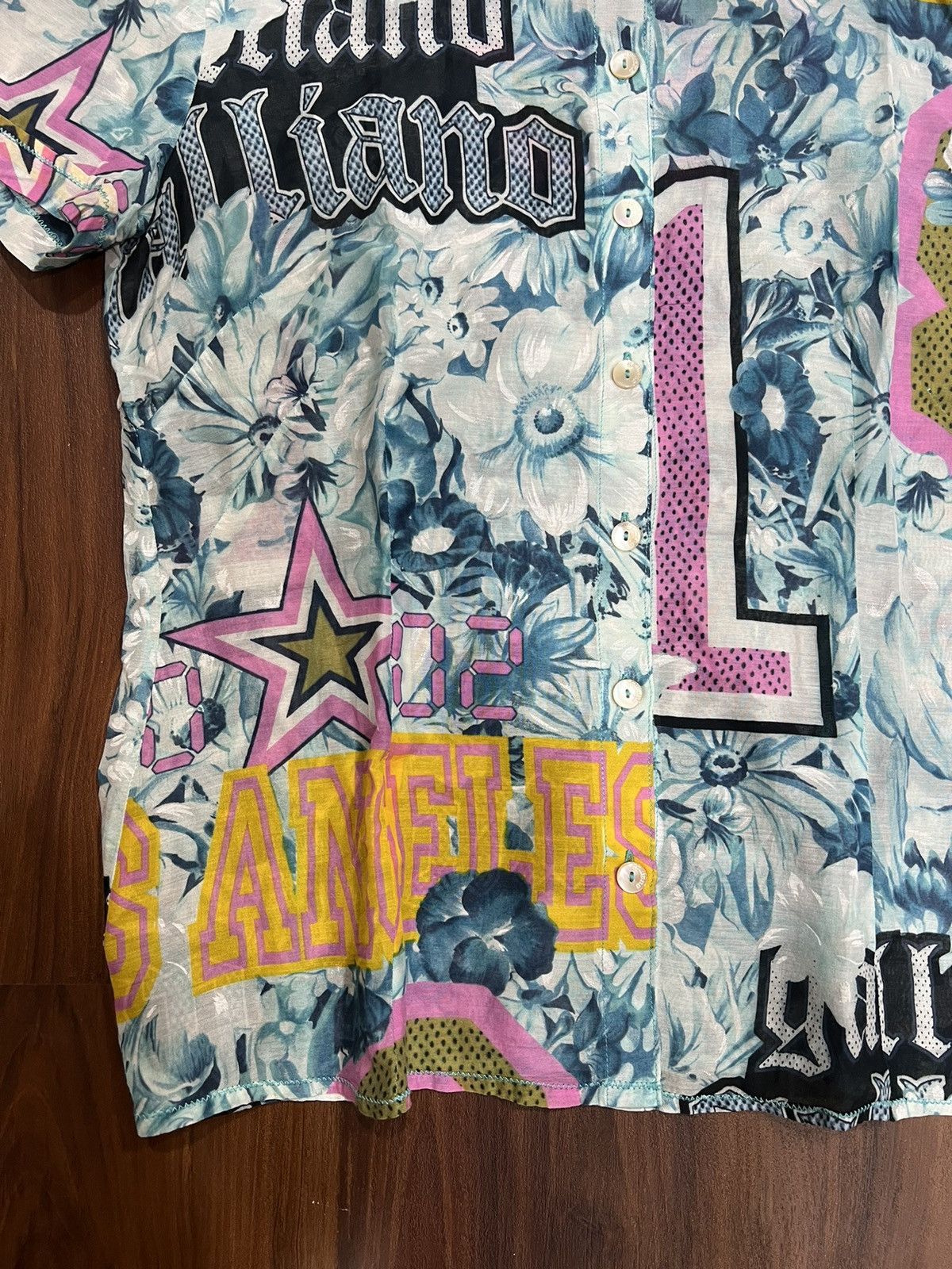 John Galliano John Galliano Stars Floral Print Tropical Shirt Size US XS / EU 42 / 0 - 4 Thumbnail