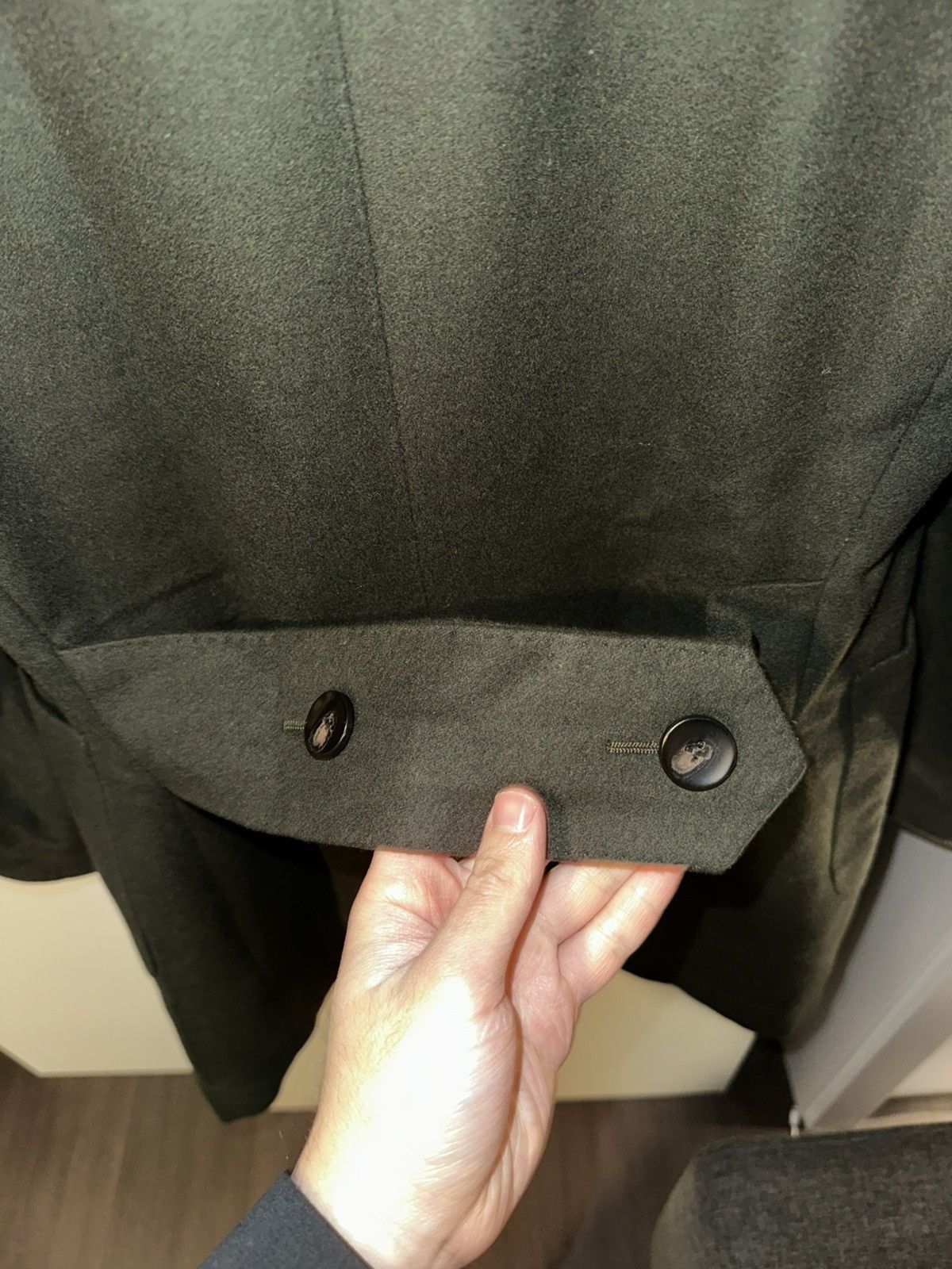 Suitsupply SuitSupply Double-Breasted Pure Wool Overcoat – Olive Green Size US S / EU 44-46 / 1 - 4 Thumbnail