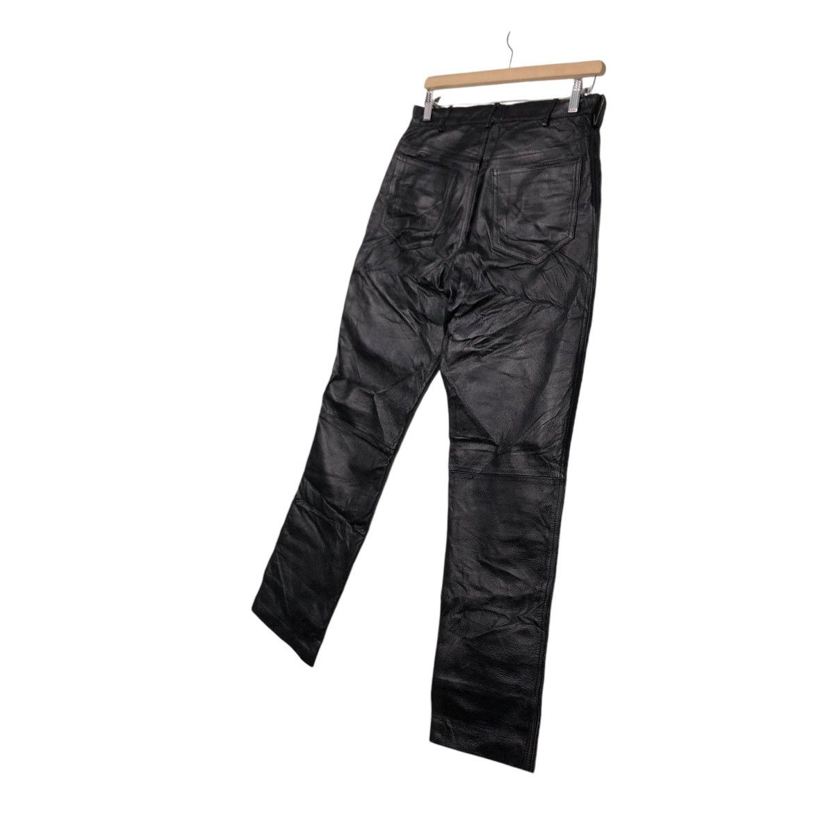 Genuine Leather × Japanese Brand × Vintage 🔥VINTAGE BIKER GENUINE LEATHER PANTS VOLCANO ISSEY MIYAKE Size US 30 / EU 46 - 12 Thumbnail