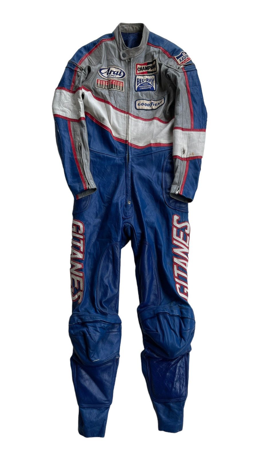 Japanese Brand Vintage 80s Kadoya Leather Racing Suit Size US 28 / EU 44 - 10 Thumbnail