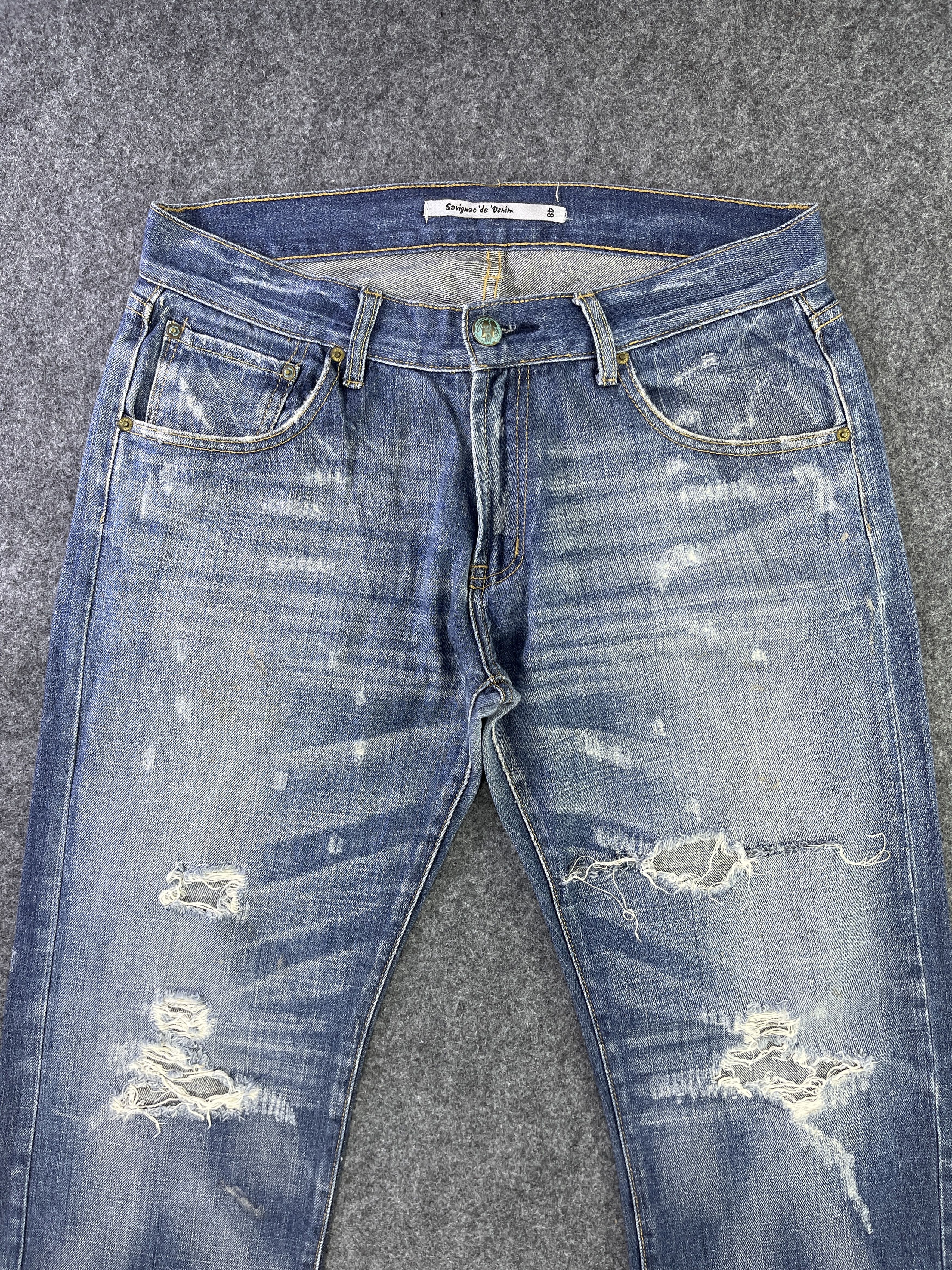Japanese Brand Savignac 'de Denim Distressed Jeans - J956 Size US 34 / EU 50 - 2 Thumbnail