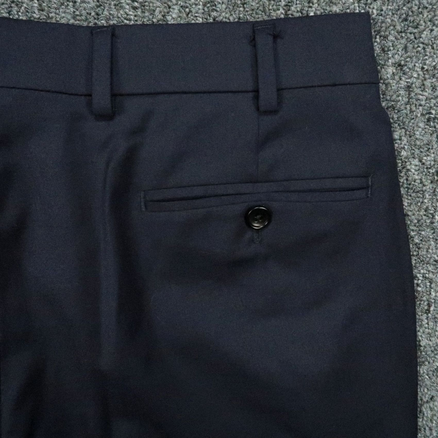 Brooks Brothers Brooks Brothers Mens 35x32 Blue BrooksFlex Wool Dress Pants Flat Front Size US 35 - 6 Thumbnail