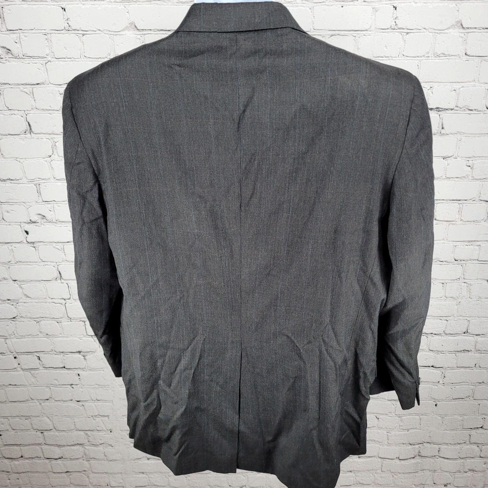 Vintage VINTAGE Botany 500 Couture Grey 2 Button Blazer USA Made Size 44 PTR Size 44R - 2 Thumbnail