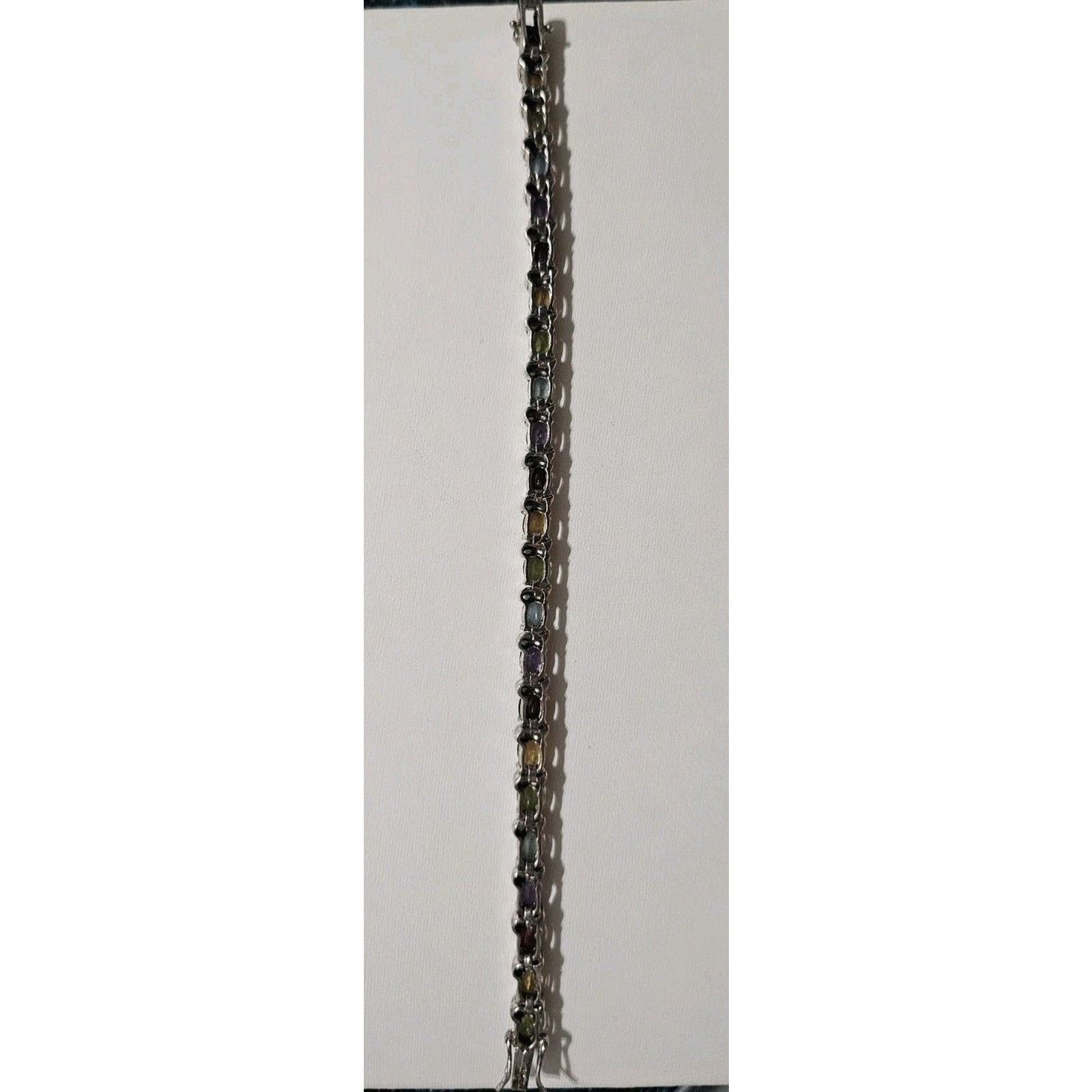 Other Multicolor Rainbow Crystal Sterling Silver Bracelet 925 Size ONE SIZE - 7 Thumbnail