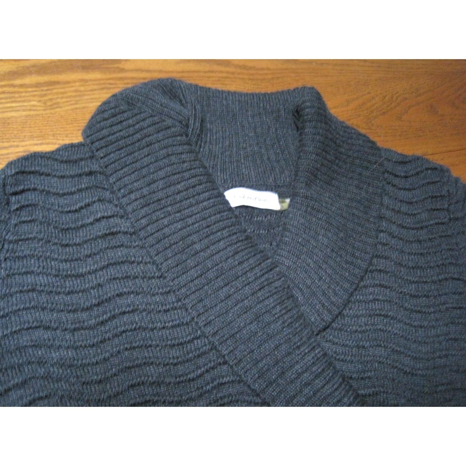 Calvin Klein Sweater Dress Long Cable Knit with Shawl Collar Bow Accent  V-Neck Black Midi Women L Black Bow Casual Fall Winter Knit Dress -  www.skdojo.org