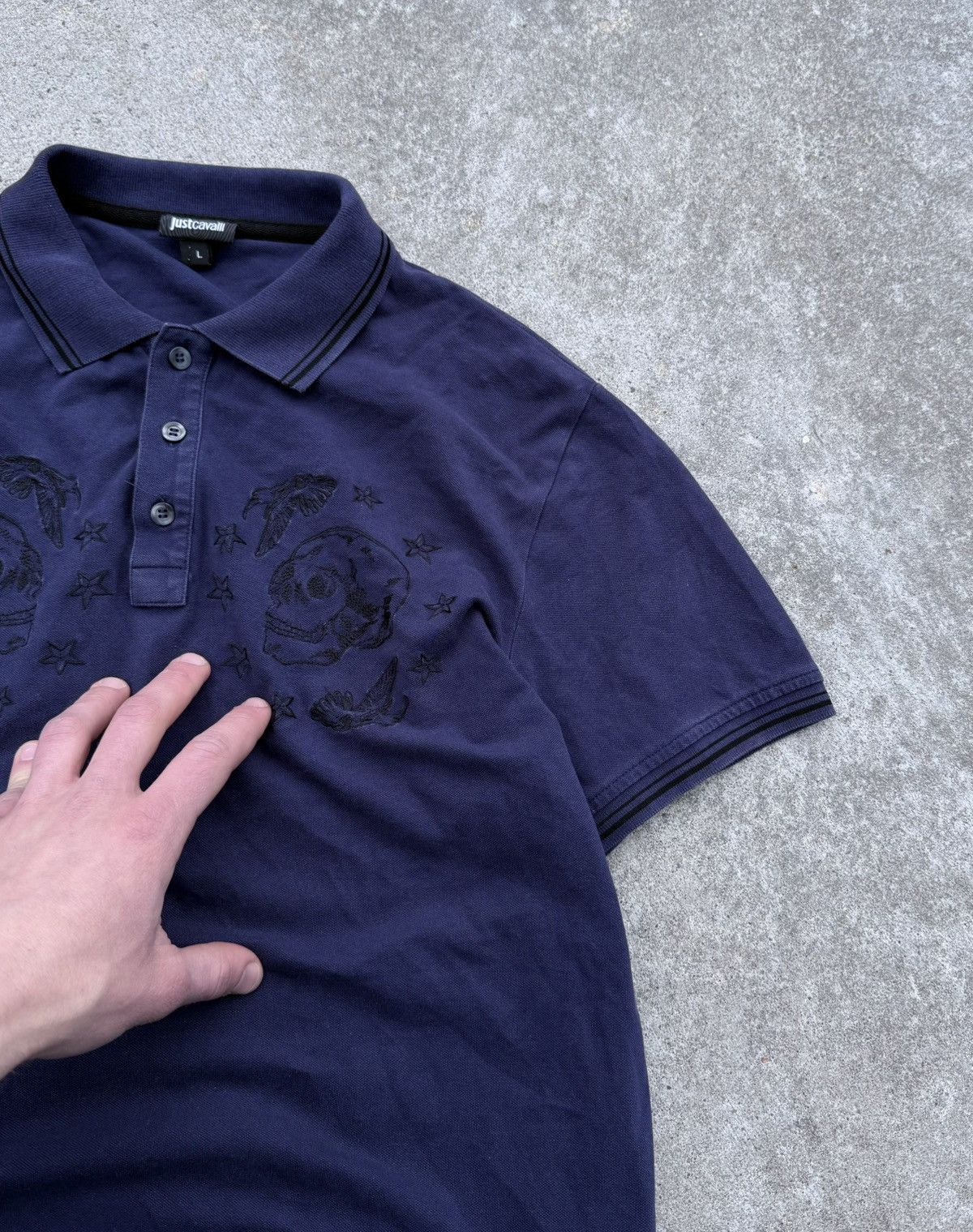 Other Vintage Just Cavalli Y2K streetwear luxury rare polo shirt Size US L / EU 52-54 / 3 - 4 Thumbnail