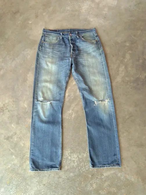 Levi's Vintage Levi's 501 Rusty Wash Distressed Jeans 32x31 Size US 32 / EU 48 - 1 Thumbnail