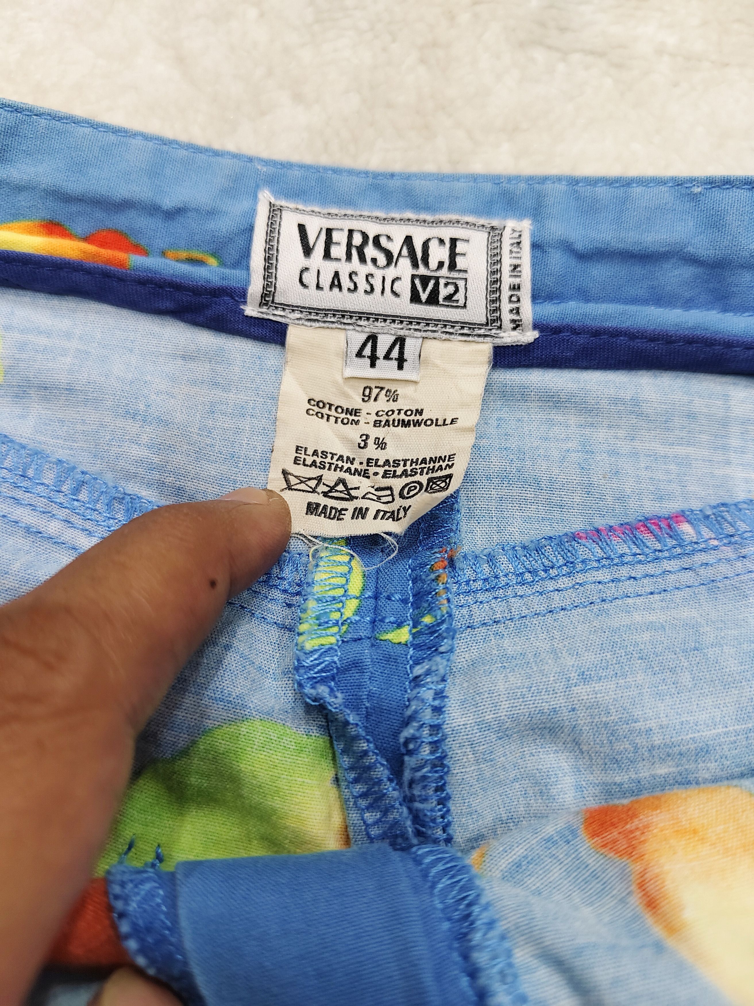 Versace 90s Versace- Classic V2 Greek Belt Y2K Florals Pants Size 30" / US 8 / IT 44 - 7 Thumbnail