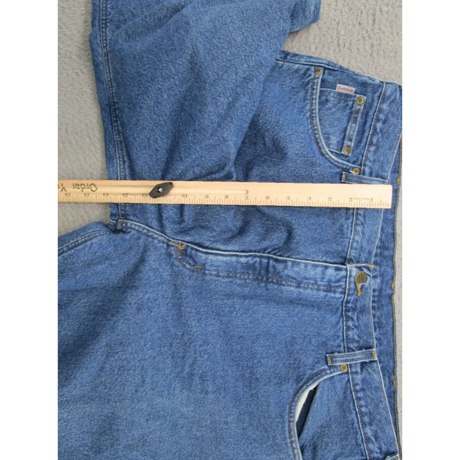 Carhartt Carhartt Jeans Men's 42x30 Blue Denim Fleece Lined Black Workwear Outdoor Size US 42 / EU 58 - 6 Thumbnail