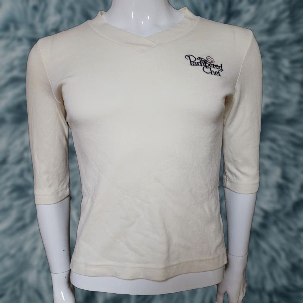 Vintage VINTAGE Womens The Pampered Chef Embroidered Logo 3/4 Sleeve Shirt Small Cooking Food Size S / US 4 / IT 40 - 1 Thumbnail