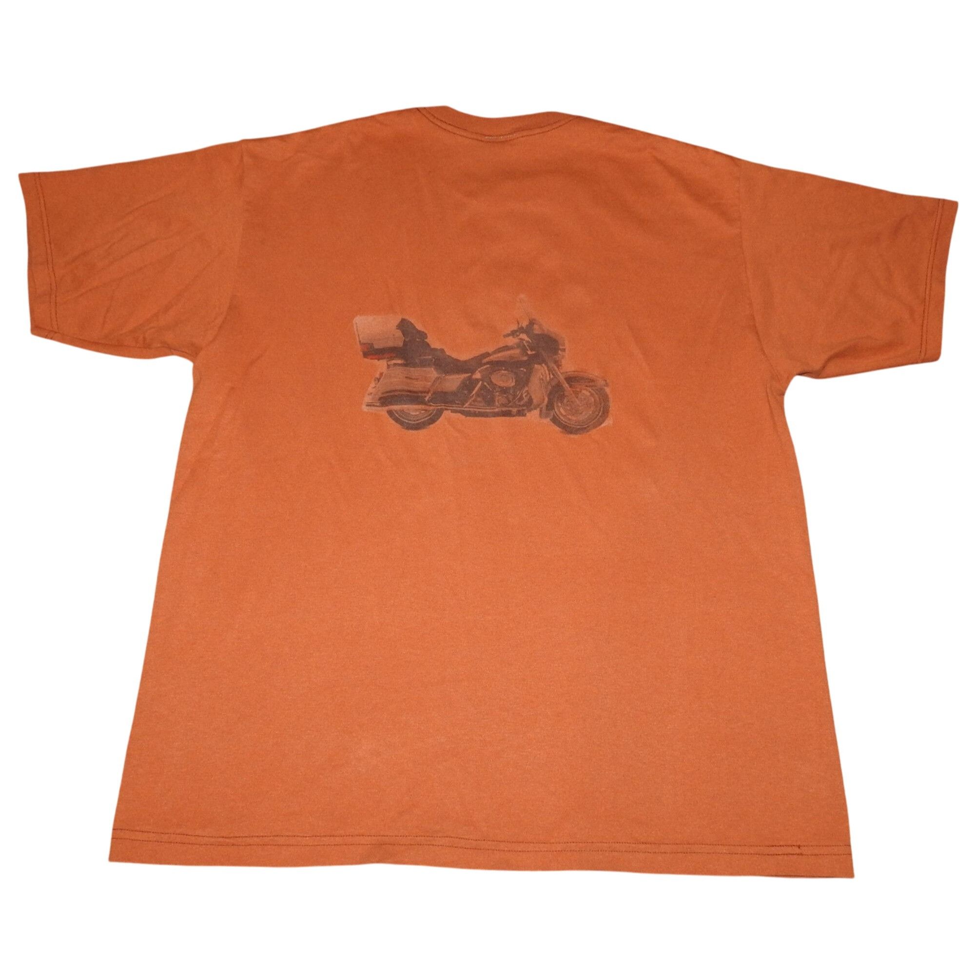 TEE JAYS Vintage 90s Harley-Davidson Motorcycles Orange Tee Jays Tag Size US XL / EU 56 / 4 - 4 Thumbnail