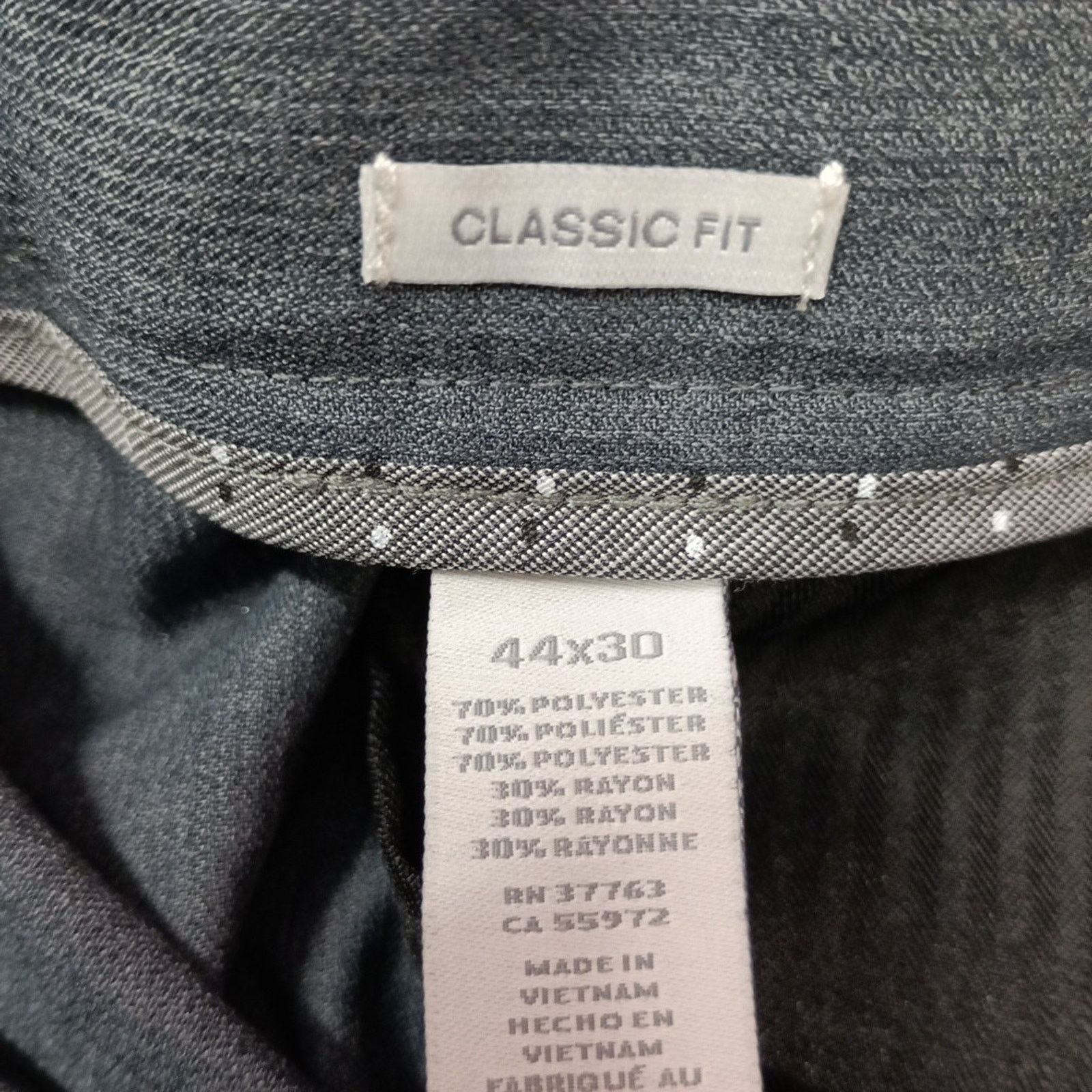 Perry Ellis Perry Ellis Portfolio Premilux Dress Pant Men's 44x30 Gray Size US 44 / EU 60 - 5 Thumbnail