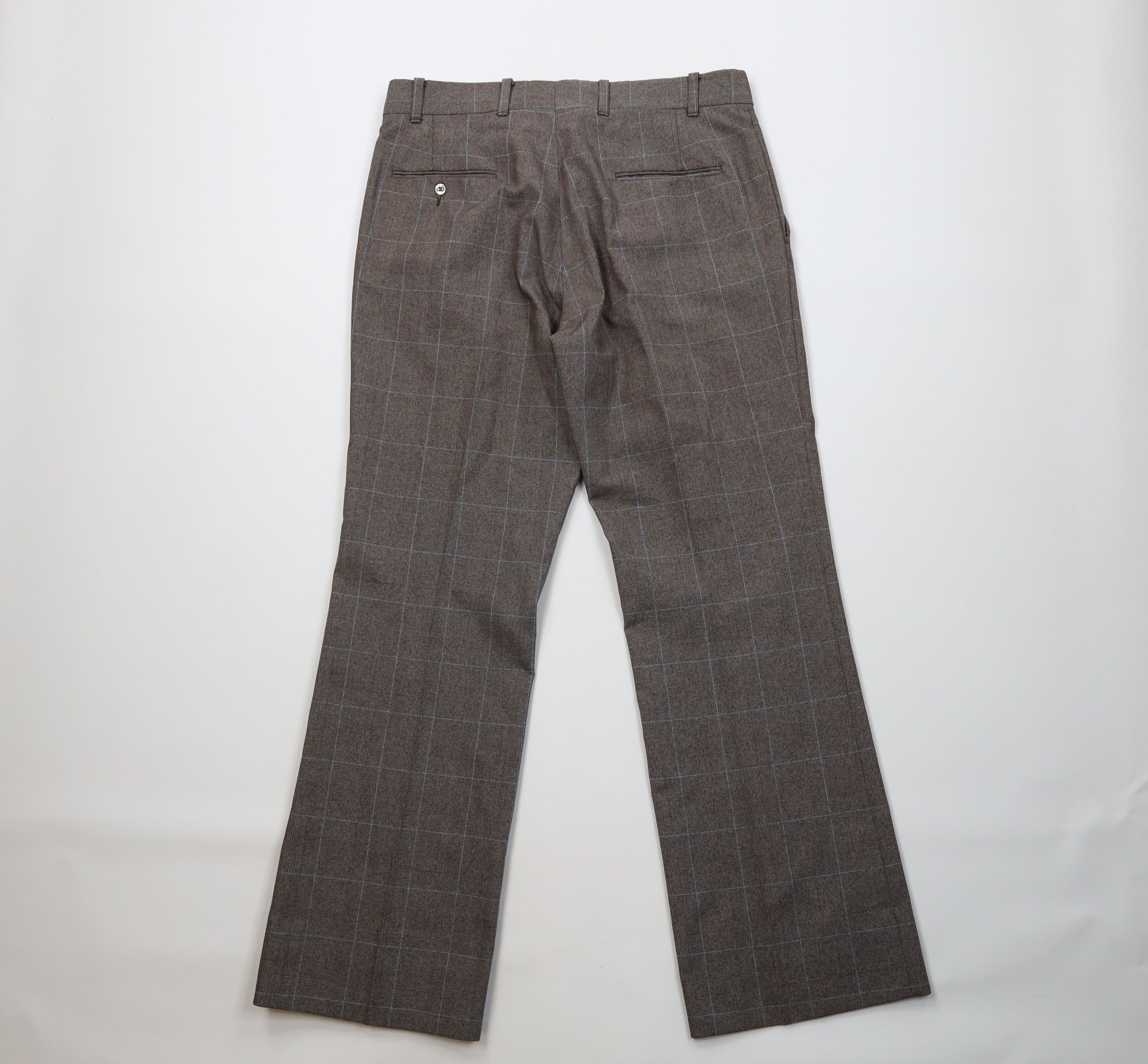 Vintage Vintage 70s Streetwear Plaid Knit Bell Bottoms Pants USA Size US 36 / EU 52 - 9 Thumbnail