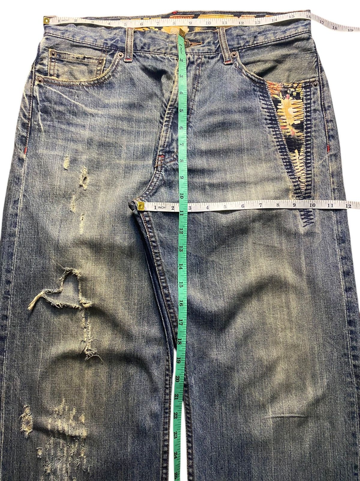 Japanese Brand Vintage Japanese Brand Embroidery Distressed Baggy Jeans Size US 32 / EU 48 - 14 Thumbnail