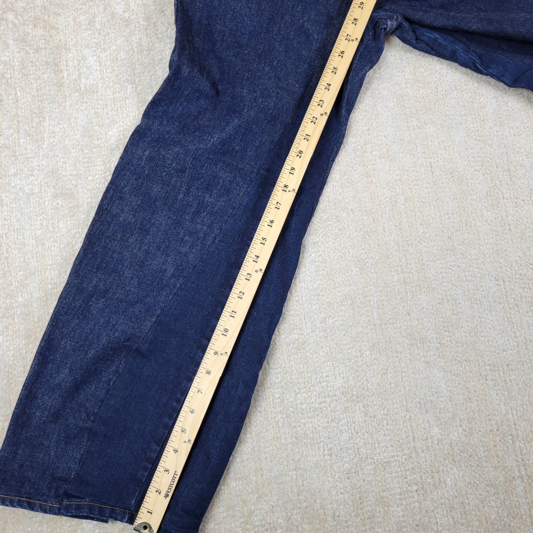 Wallace & Barnes Wallace & Barnes Jeans Mens 32x34 Blue Flared Button Fly USA Denim Vintage: No, 90s, USA theme Size US 32 / EU 48 - 4 Thumbnail