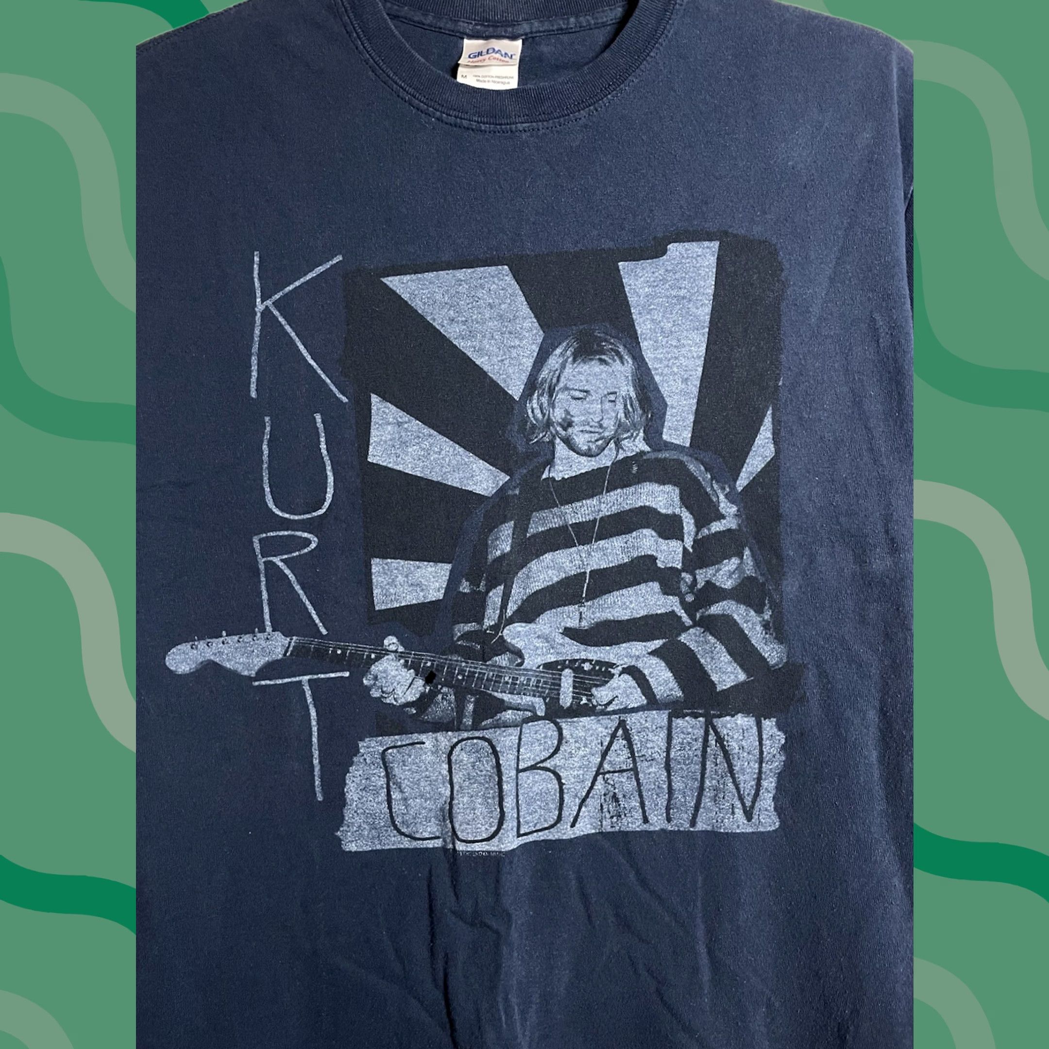 Gildan Kurt Cobain The End of Music T Shirt Blue Size M Nirvana Gildan Mens Short Sleeve Crew Neck 2010-2019 Vintage No Size US M / EU 48-50 / 2 - 1 Thumbnail