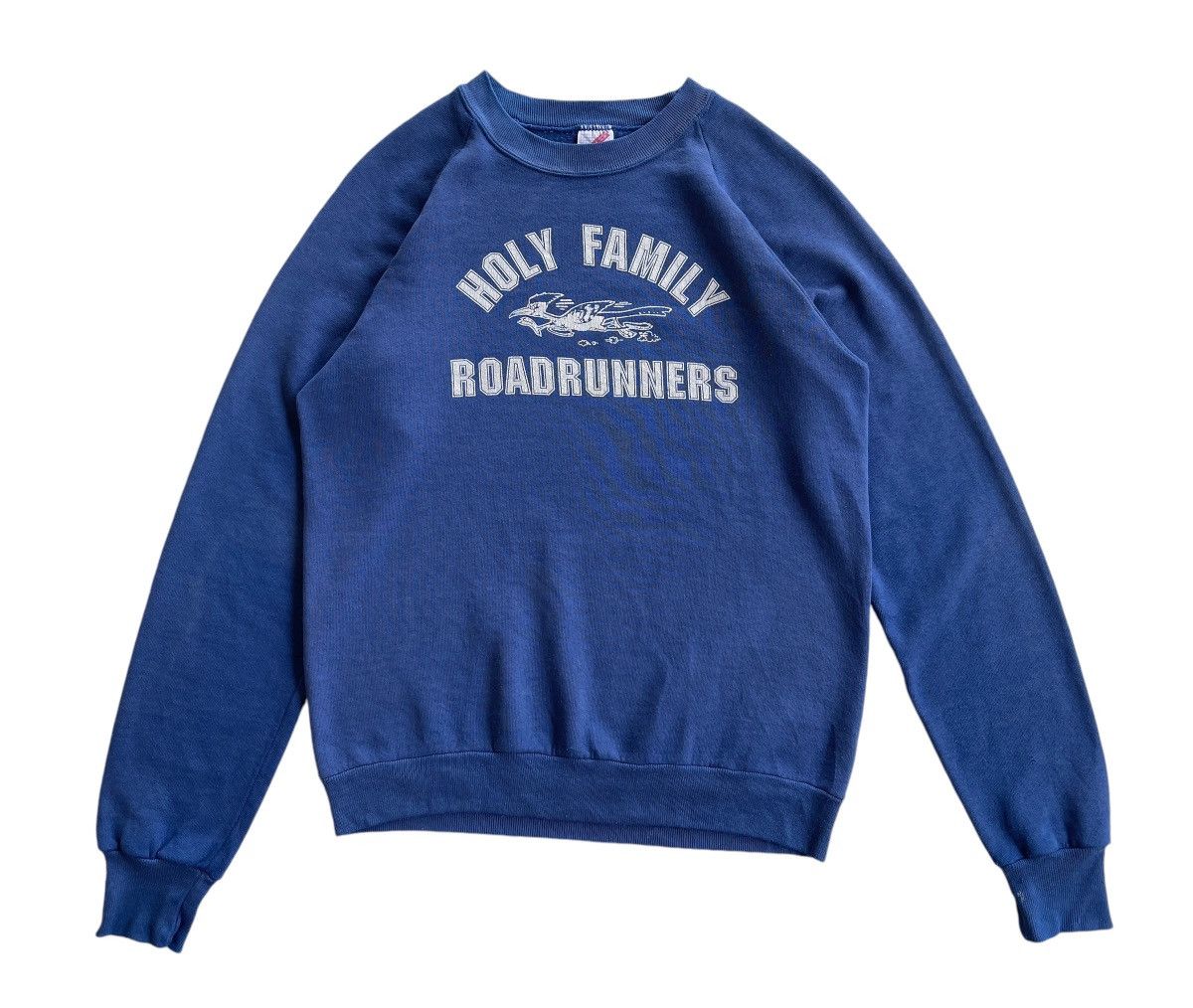 Vintage Jerzees 90s Holy Family Roadrunners Sunfaded Sweatshirt Size US M / EU 48-50 / 2 - 2 Thumbnail