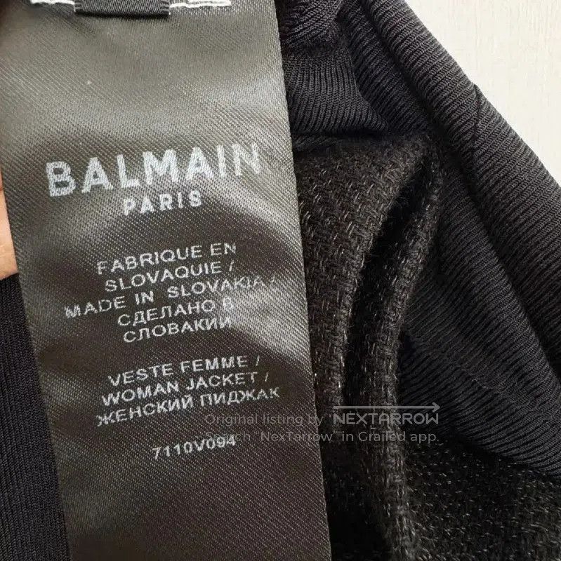 Balmain Balmain Spring Autumn Black Women's Trench Coat . Size S / US 4 / IT 40 - 6 Thumbnail