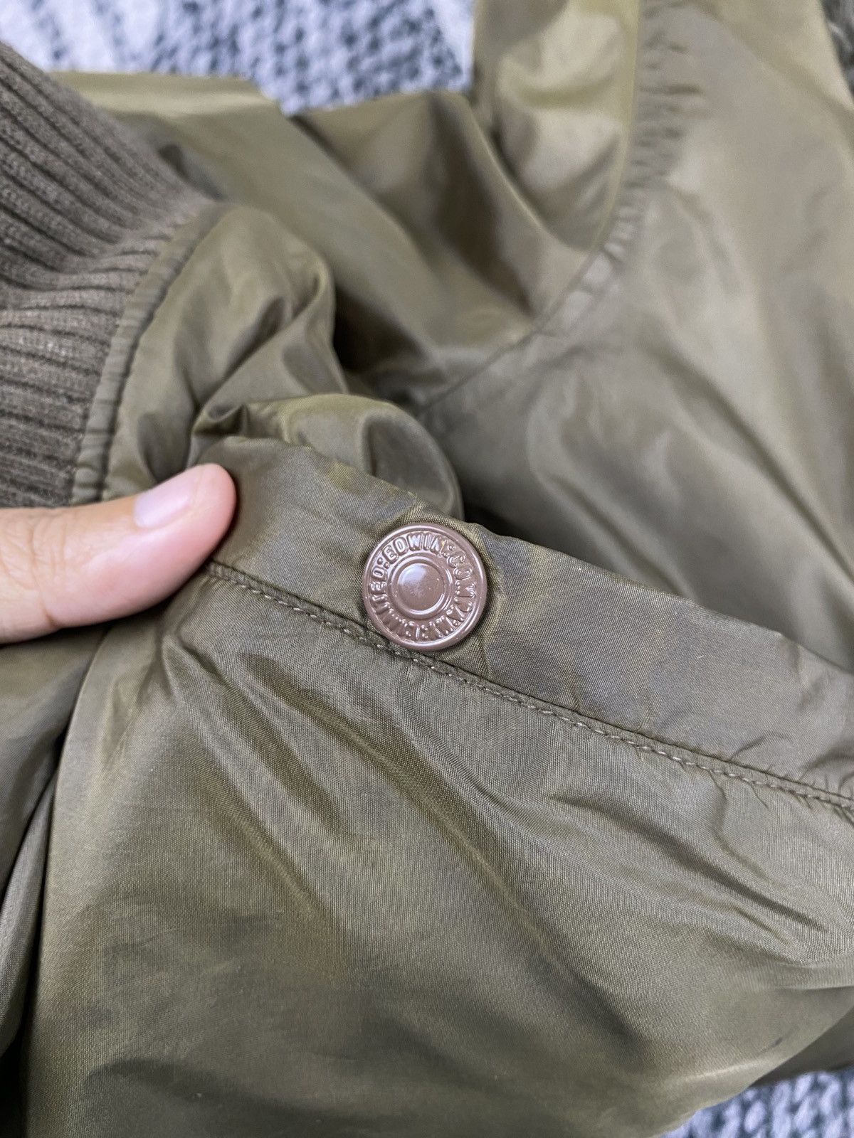 Edwin Vintage Edwin Olive Green Faux Fur Collar Bomber Jacket Size US L / EU 52-54 / 3 - 11 Thumbnail