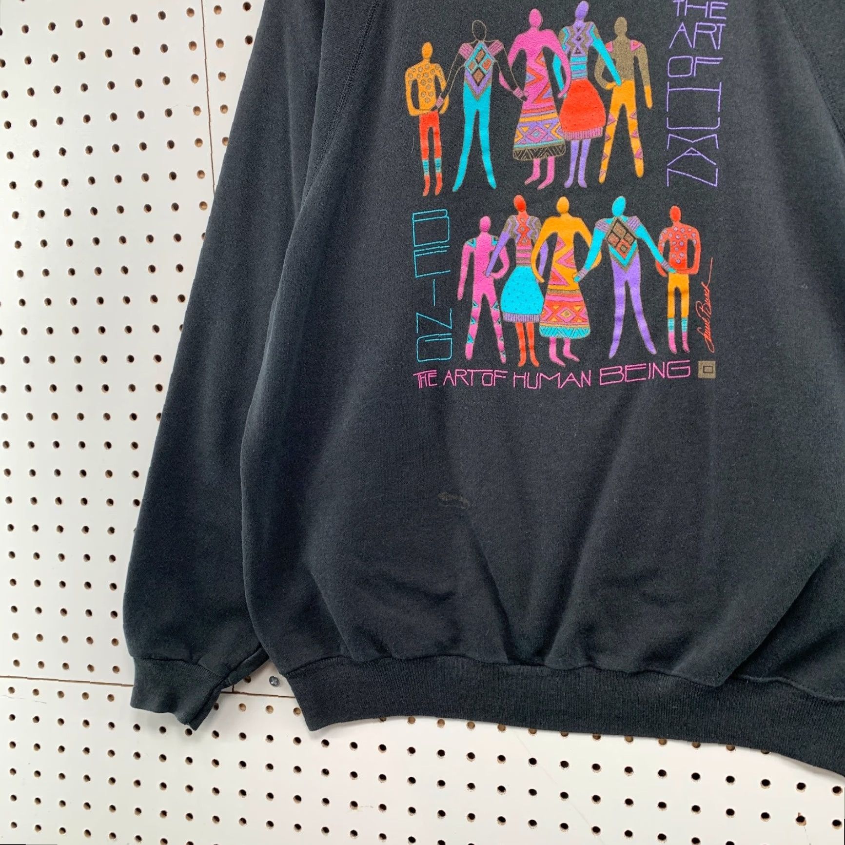 Vintage Vintage Susan Burch Made USA Art Being Human Sweatshirt Womens XL Black Size XL / US 12-14 / IT 48-50 - 3 Thumbnail