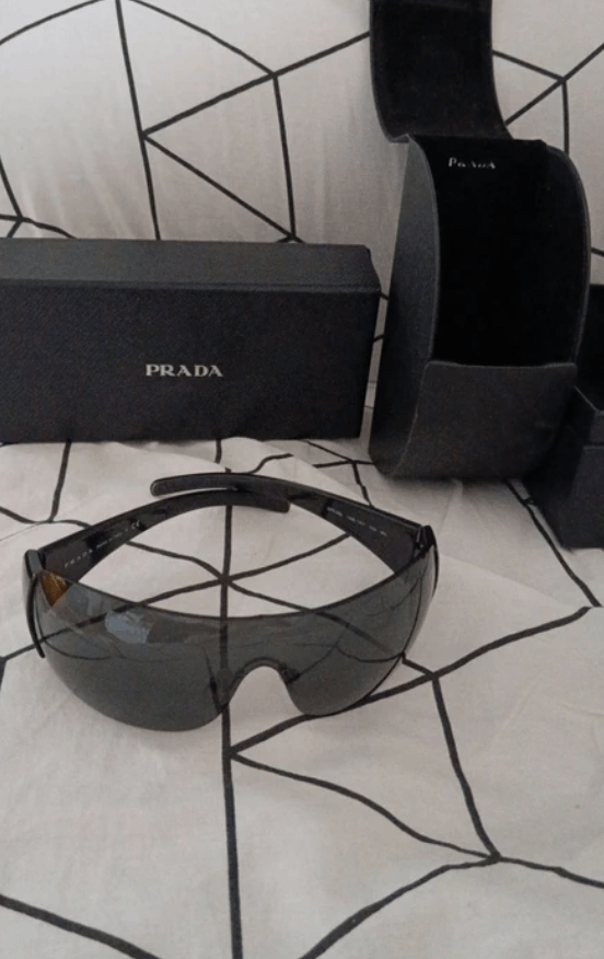 Prada PRADA Sunglasses 2004 Flame Chrome Star Mask Fire Vintage Size ONE SIZE - 2 Thumbnail