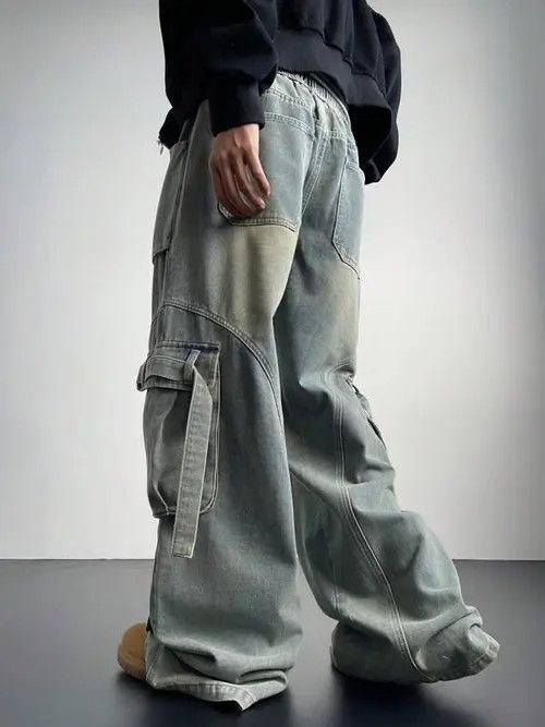 Jean × Vintage washed faded cleanfit yuppie bootcut grunge cargo pants Size US 34 / EU 50 - 2 Thumbnail