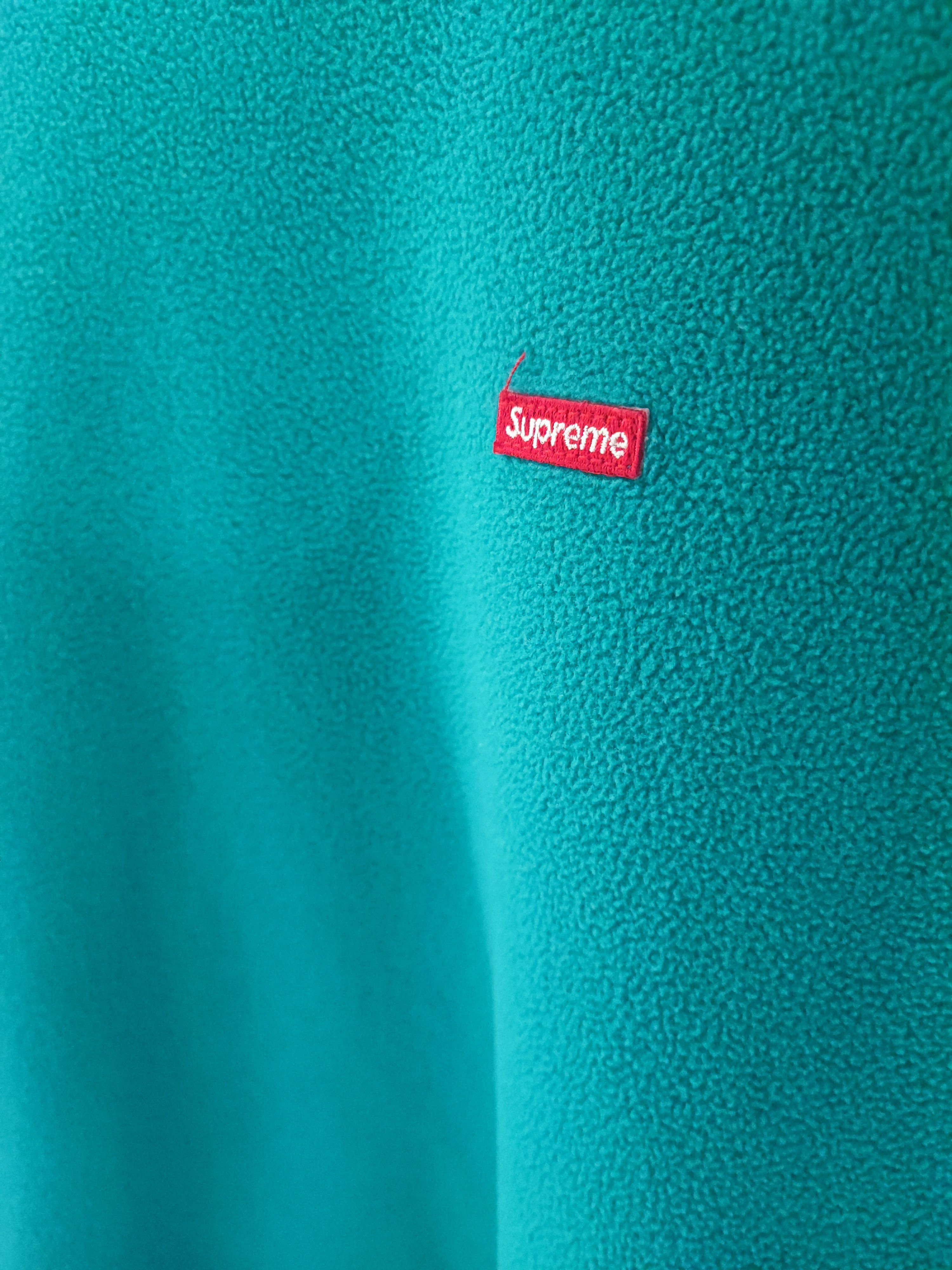 Supreme fw16 supreme polartec fleece crewneck teal small box logo Size US M / EU 48-50 / 2 - 3 Thumbnail