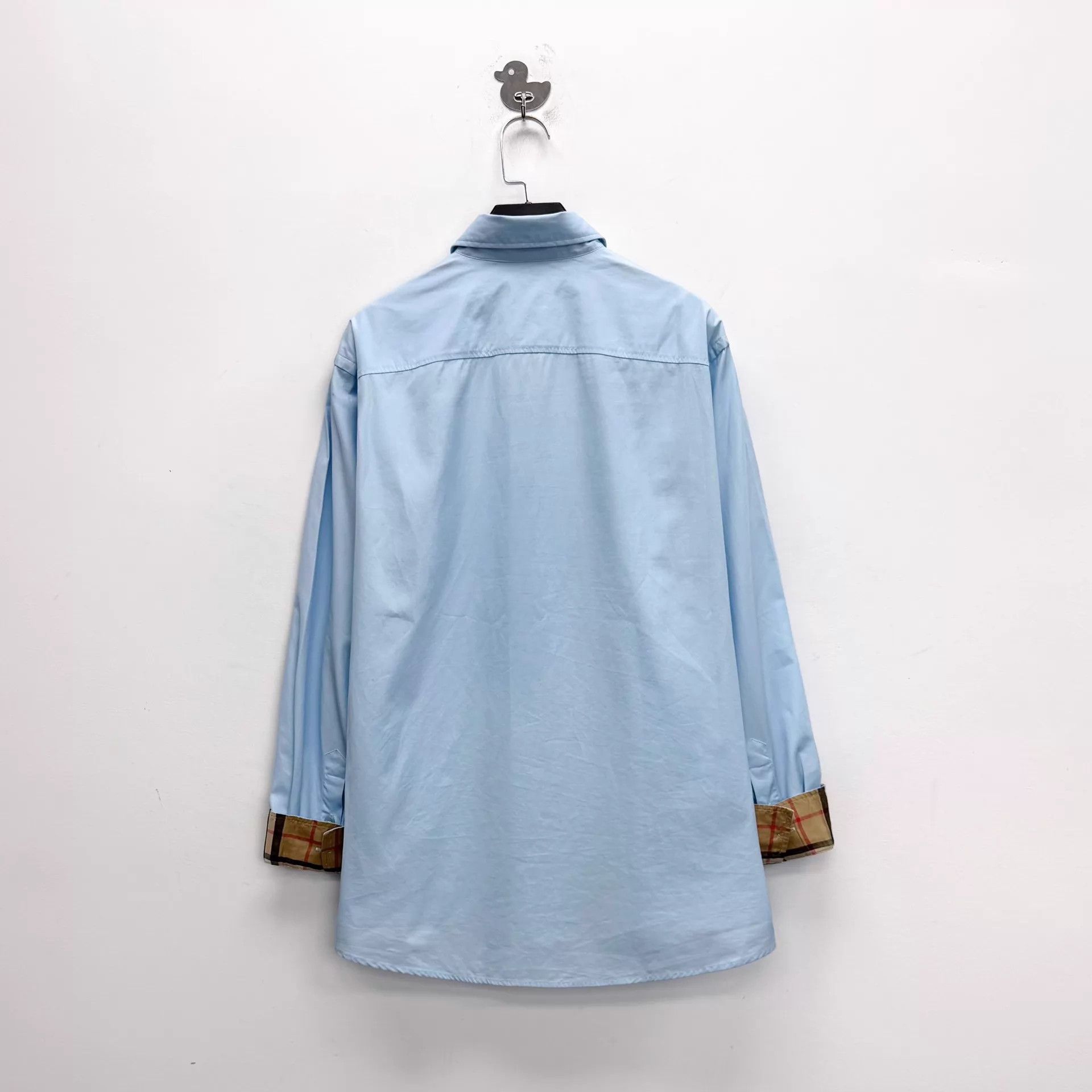Burberry Burberry Light Blue TB Cuff Check Shirt M Unisex Size US M / EU 48-50 / 2 - 2 Thumbnail