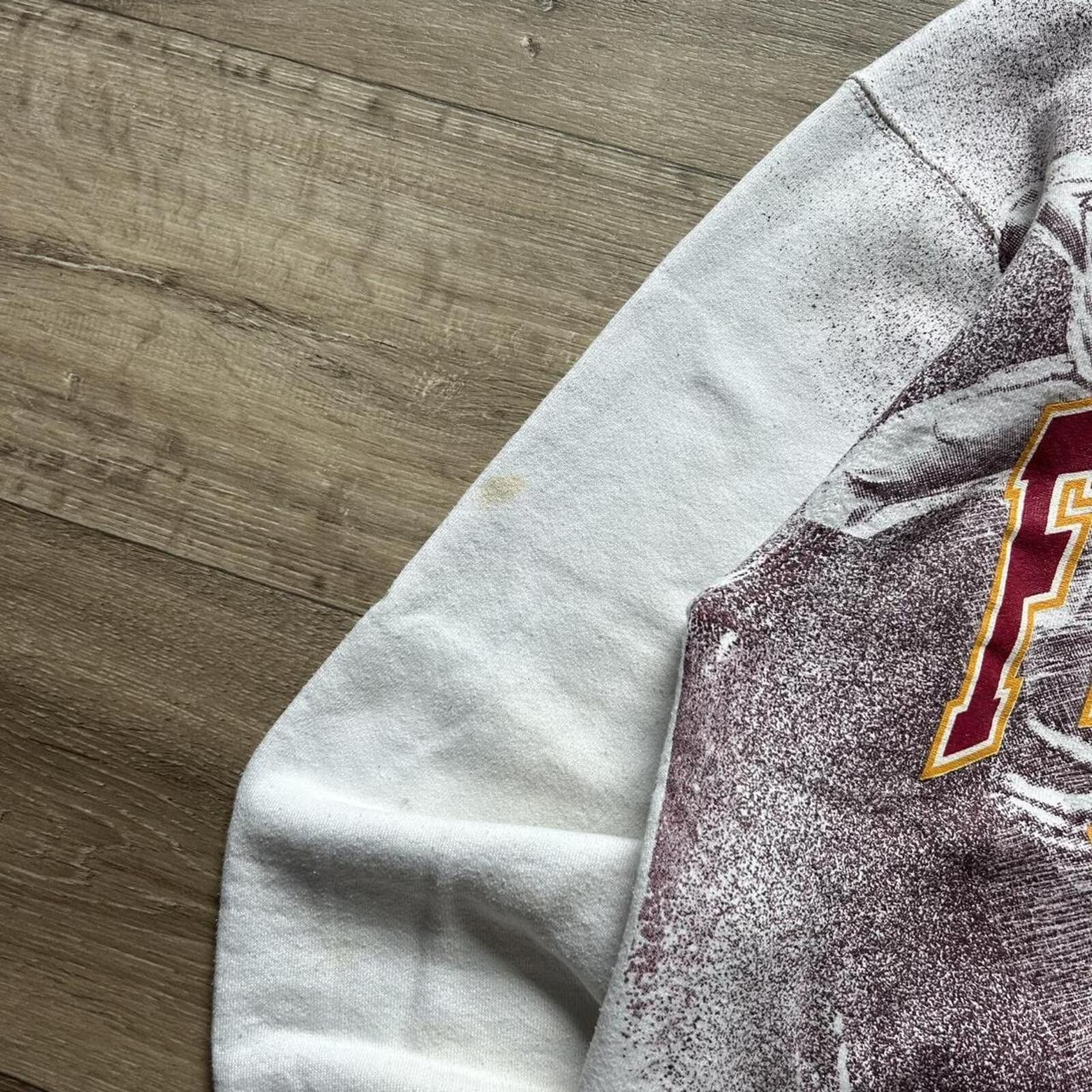 Fruit Of The Loom Vintage 90’s FSU Football AOP Crewneck Sweatshirt L rare Size US L / EU 52-54 / 3 - 5 Thumbnail
