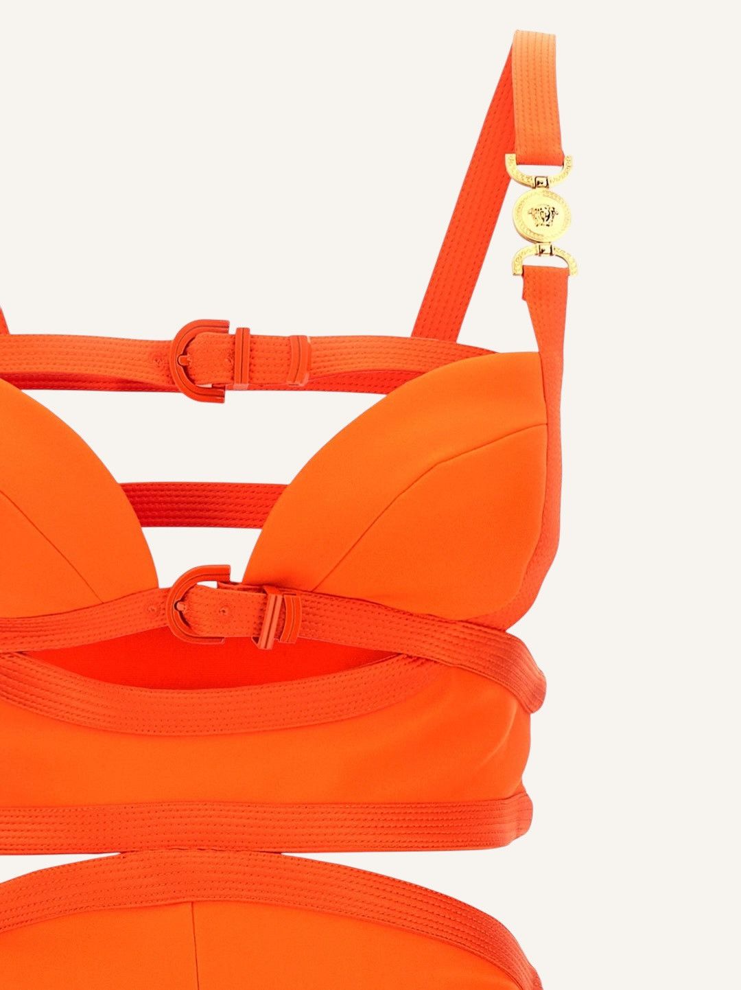 Versace Versace Women’s Strappy Cut-Out Jumpsuit in Orange Size XS / US 0-2 / IT 36-38 - 3 Thumbnail