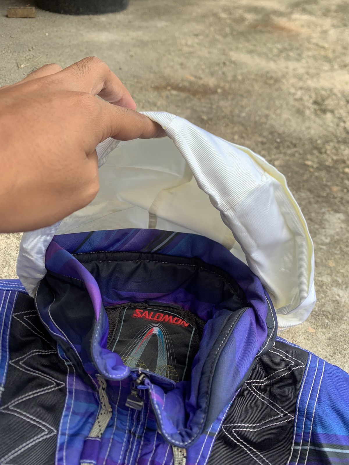 Salomon × Vintage Very Rare Salomon Ski Jacket with Hoodie Production Size US L / EU 52-54 / 3 - 12 Thumbnail