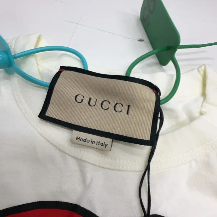 Gucci Gucci 1921 Logo Print Beige Short Sleeve T-Shirt-2507 Size XXS / US 00 / IT 34 - 2 Thumbnail