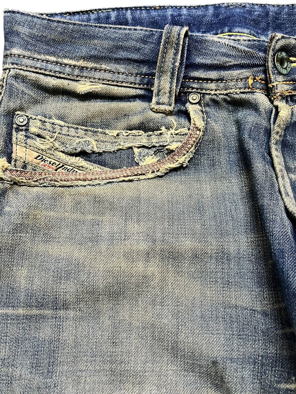 Diesel Vintage Diesel Paddom Mudwash Ripped Distressed Denim Size US 31 - 3 Thumbnail