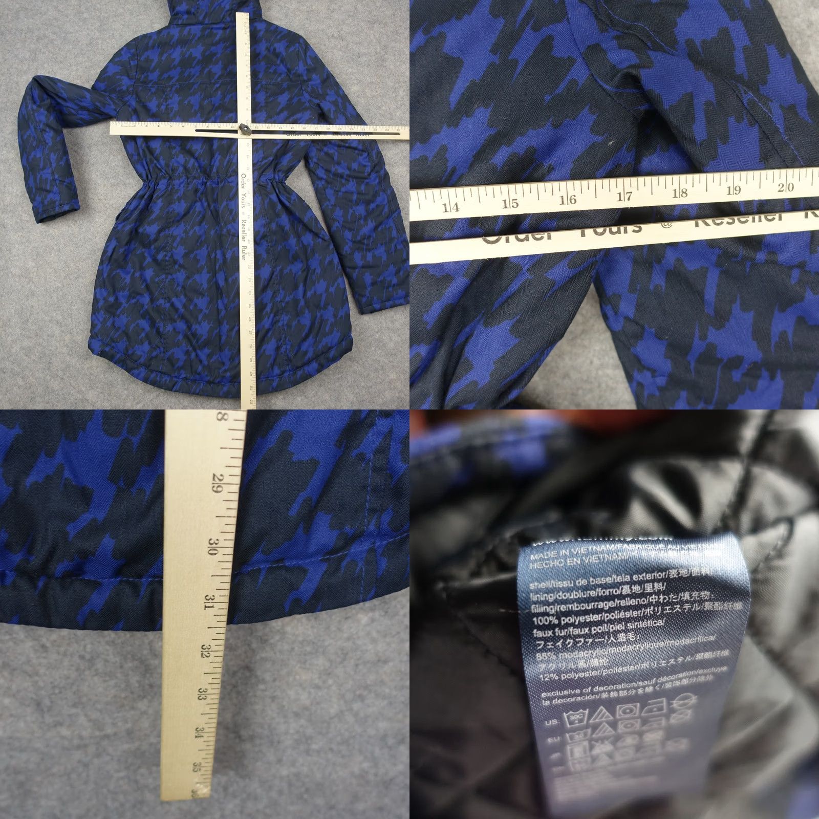 Tommy Hilfiger Tommy Hilfiger Jacket Womens Small Camo Blue Parka Faux Fur Coat VTG Parka Women S Blue Button Zip Hooded Long Sleeve Casual Travel Puffer Leather? Size S / US 4 / IT 40 - 8 Thumbnail