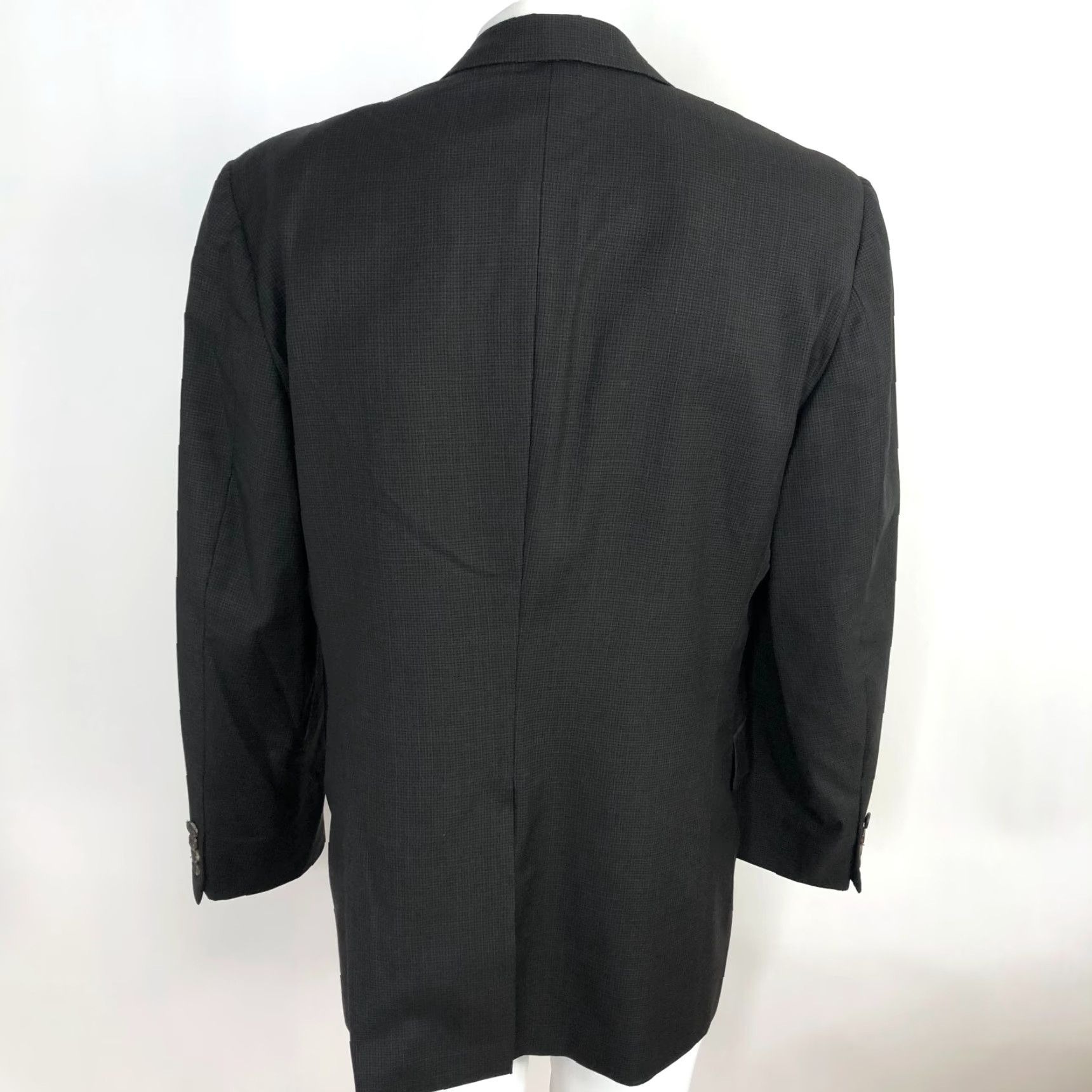 Loro Piana Hickey Freeman Sport Coat Jacket Tasmanian Ing. Loro Piana Super 120s 40R Wool Check Single-Breasted Notch Lapel, 4-Button Sleeve, Regular Fit Mens Size US XXS / EU 40 - 5 Thumbnail