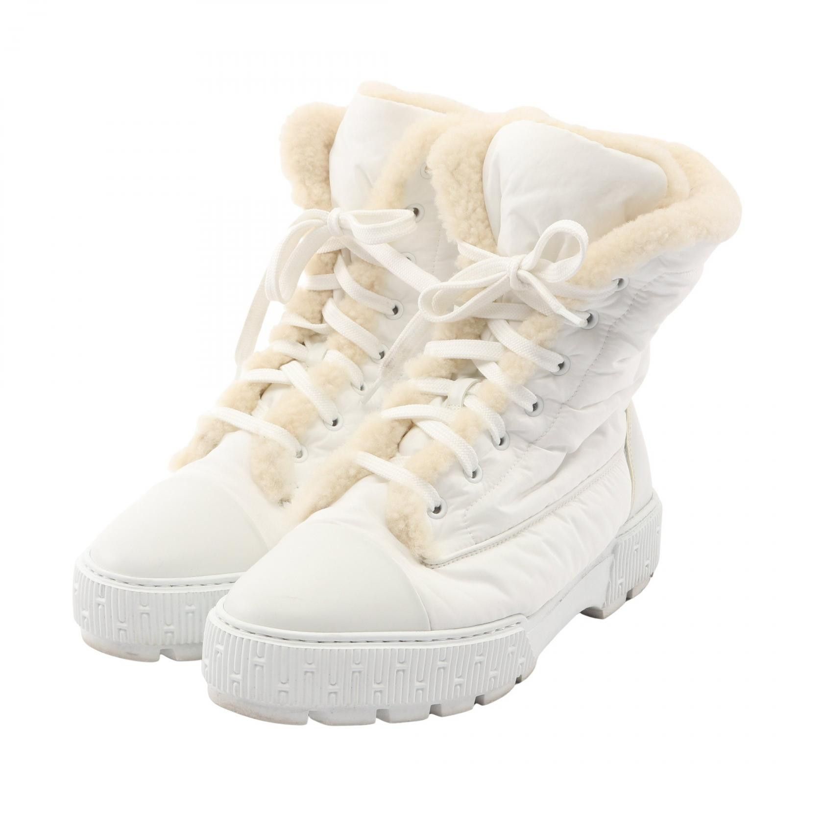 Hermes Hermes Hermes Fresh Fabric Boots Textile Shoes DUTY FREE for USA Size ONE SIZE - 1 Thumbnail
