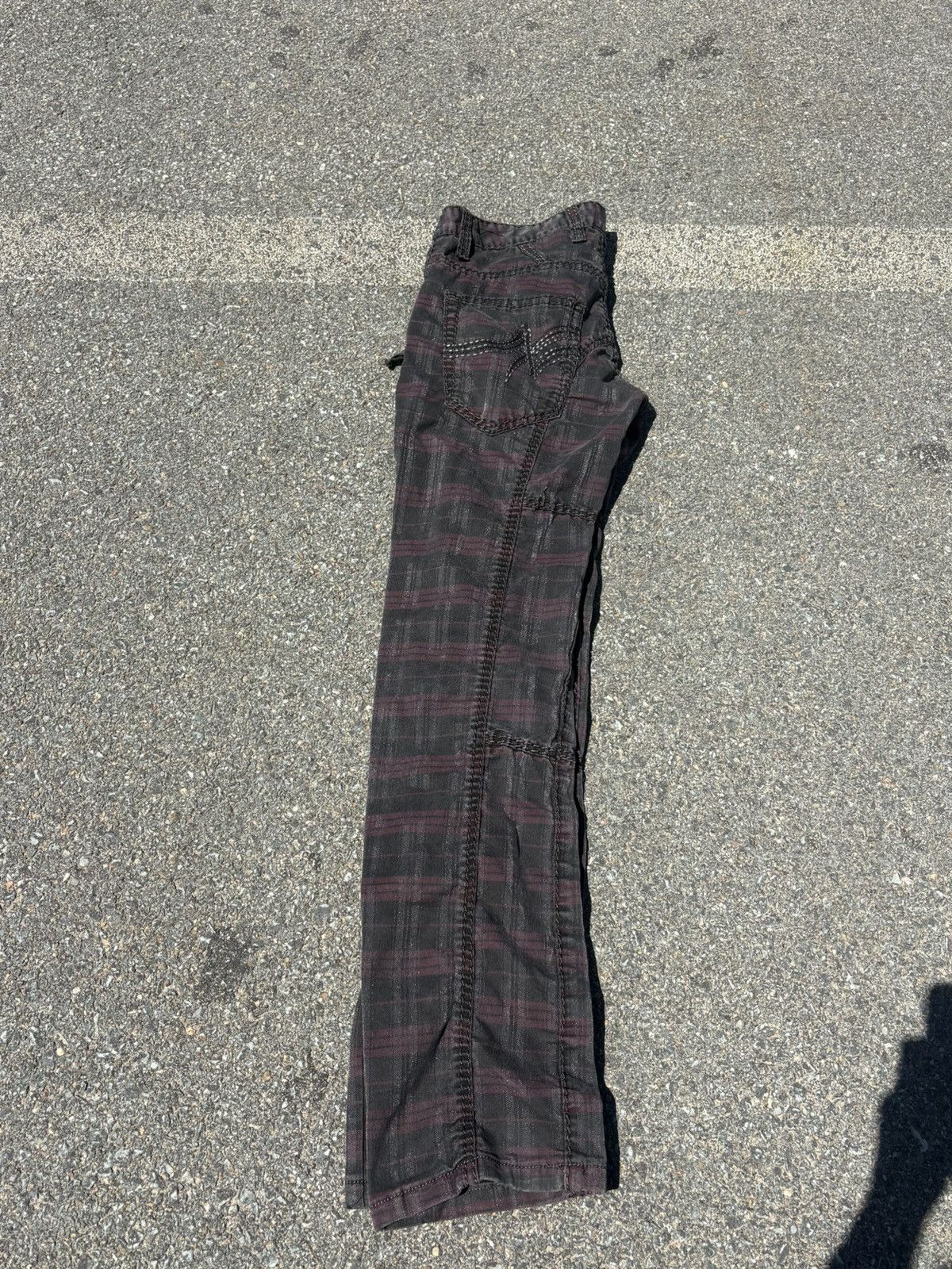 KMRii K&M Jeans Kosmo Lupo plaid flared embroidered pants Size US 30 / EU 46 - 9 Thumbnail