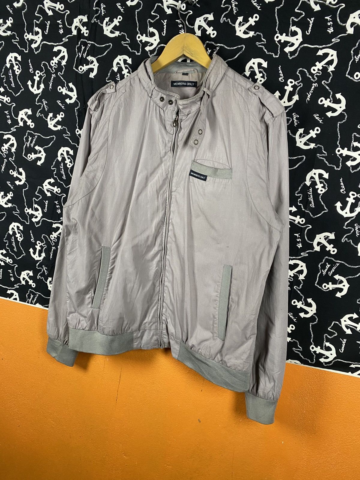 Members Only Members Only Classic Grey Bomber Jacket – Vintage Zip Jacket Size US L / EU 52-54 / 3 - 4 Thumbnail