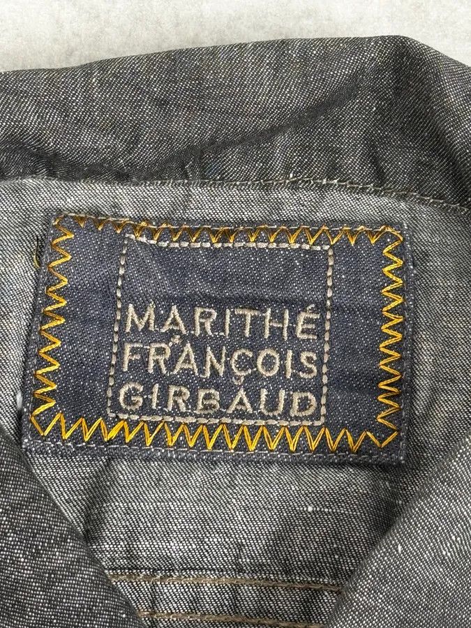 Marithe + Francois Girbaud 2000s Marithé + François Girbaud Grey Denim Trucker Jacket Size M / US 6-8 / IT 42-44 - 9 Thumbnail