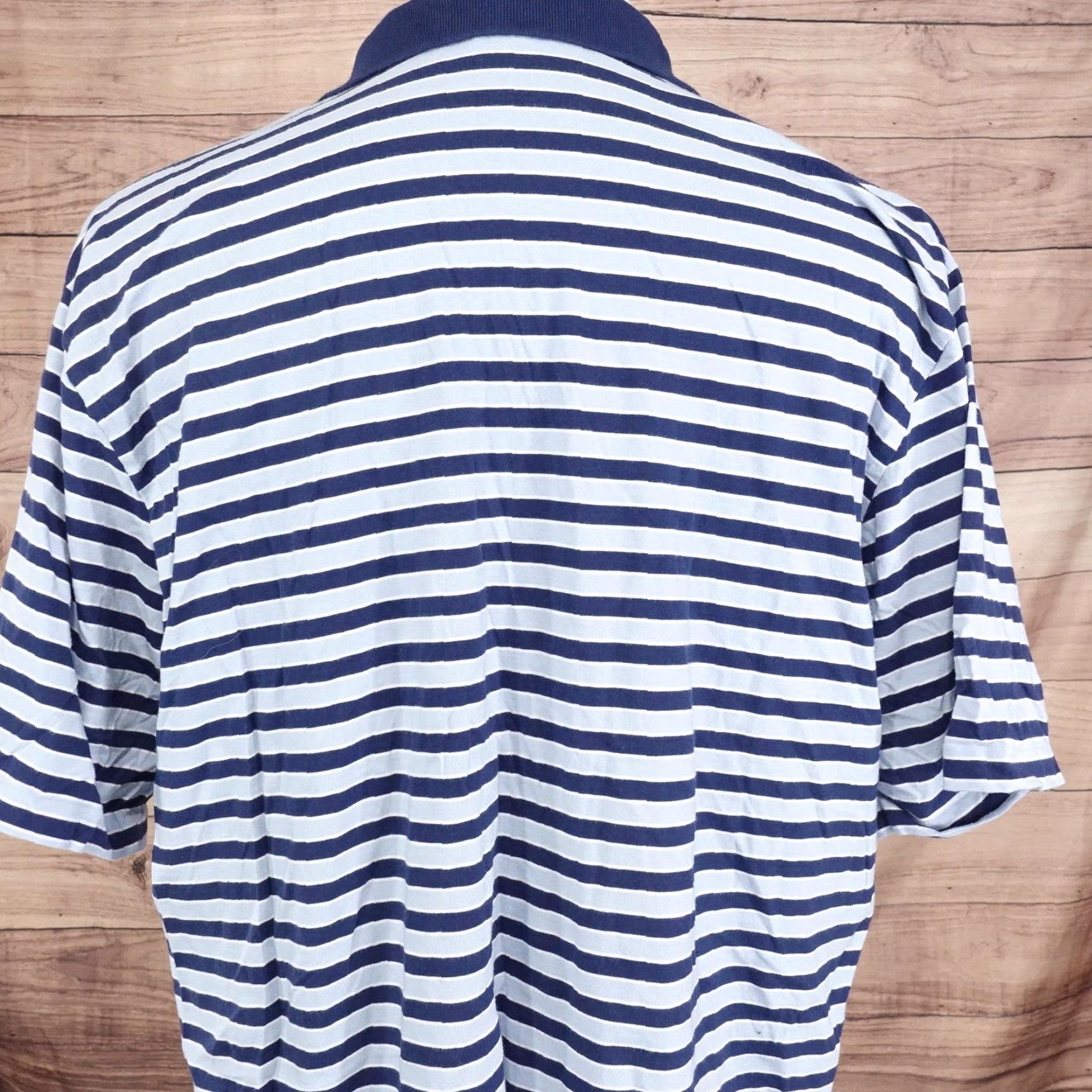 Polo Ralph Lauren Polo Ralph Lauren Polo Shirt Mens XL Blue White Striped Cotton Casual Classic Fit Soft Touch Size US XL / EU 56 / 4 - 5 Thumbnail