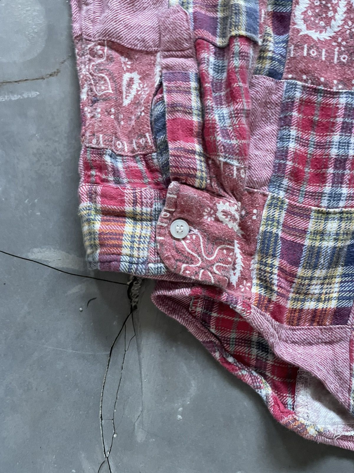 Japanese Brand Spice Island Patch Work Flannel Paisley Pattern Button Ups Size US M / EU 48-50 / 2 - 6 Thumbnail