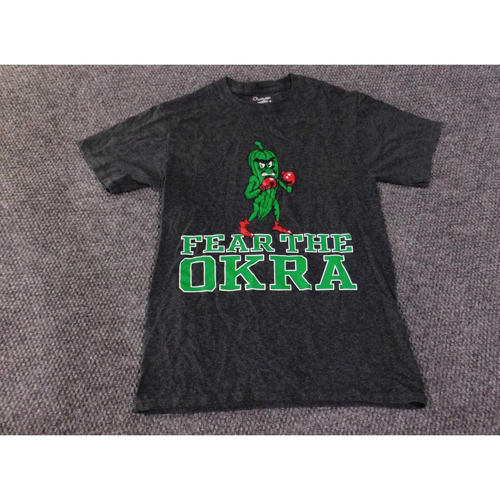 Champion Champion Shirt Mens Small Charcoal Fear The Okra Graphic Boxing Tee T-Shirt Size US S / EU 44-46 / 1 - 2 Thumbnail