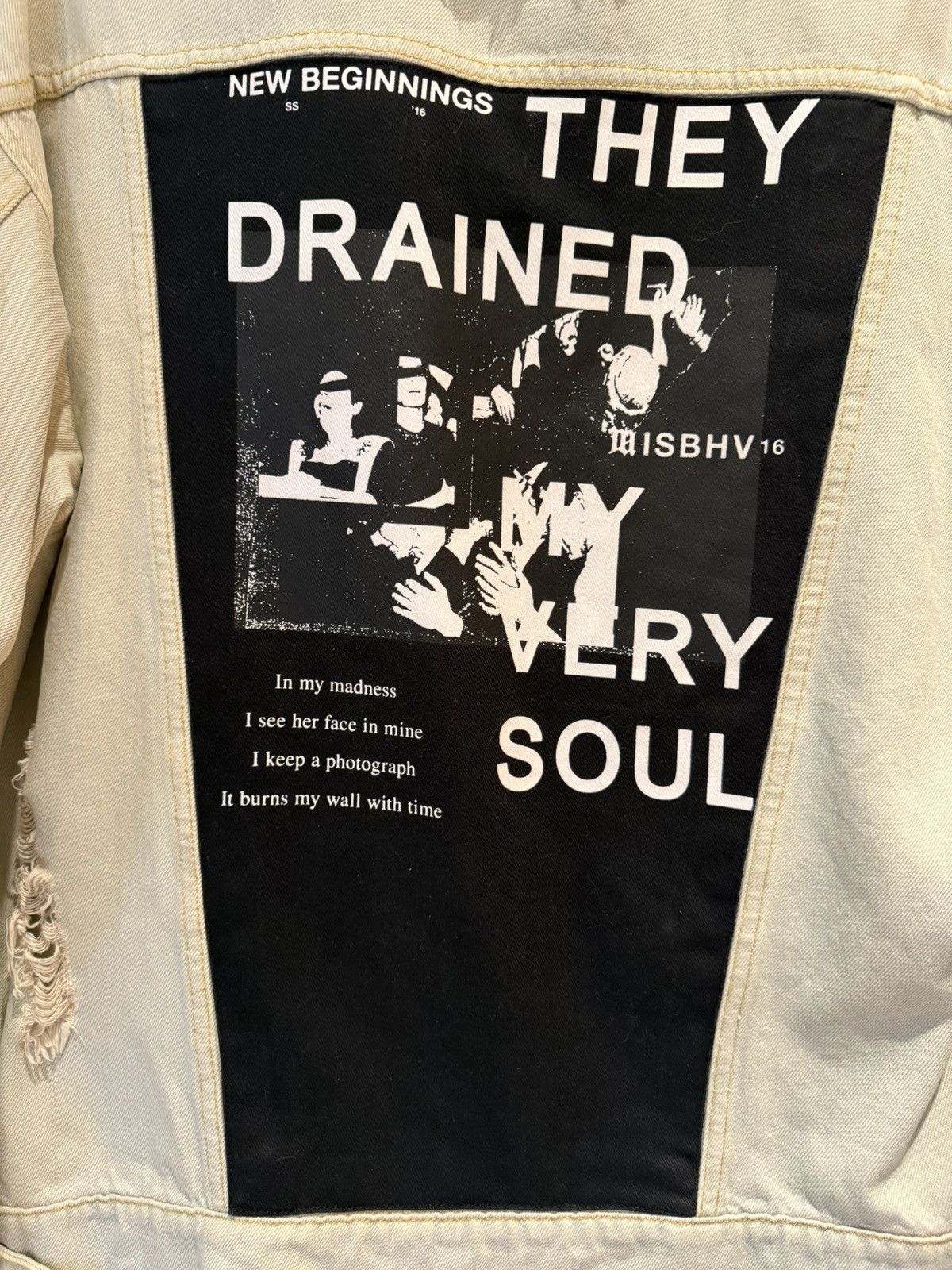 Misbhv Misbhv-ss16-new-beginnings drained denim jacket Size US S / EU 44-46 / 1 - 7 Thumbnail