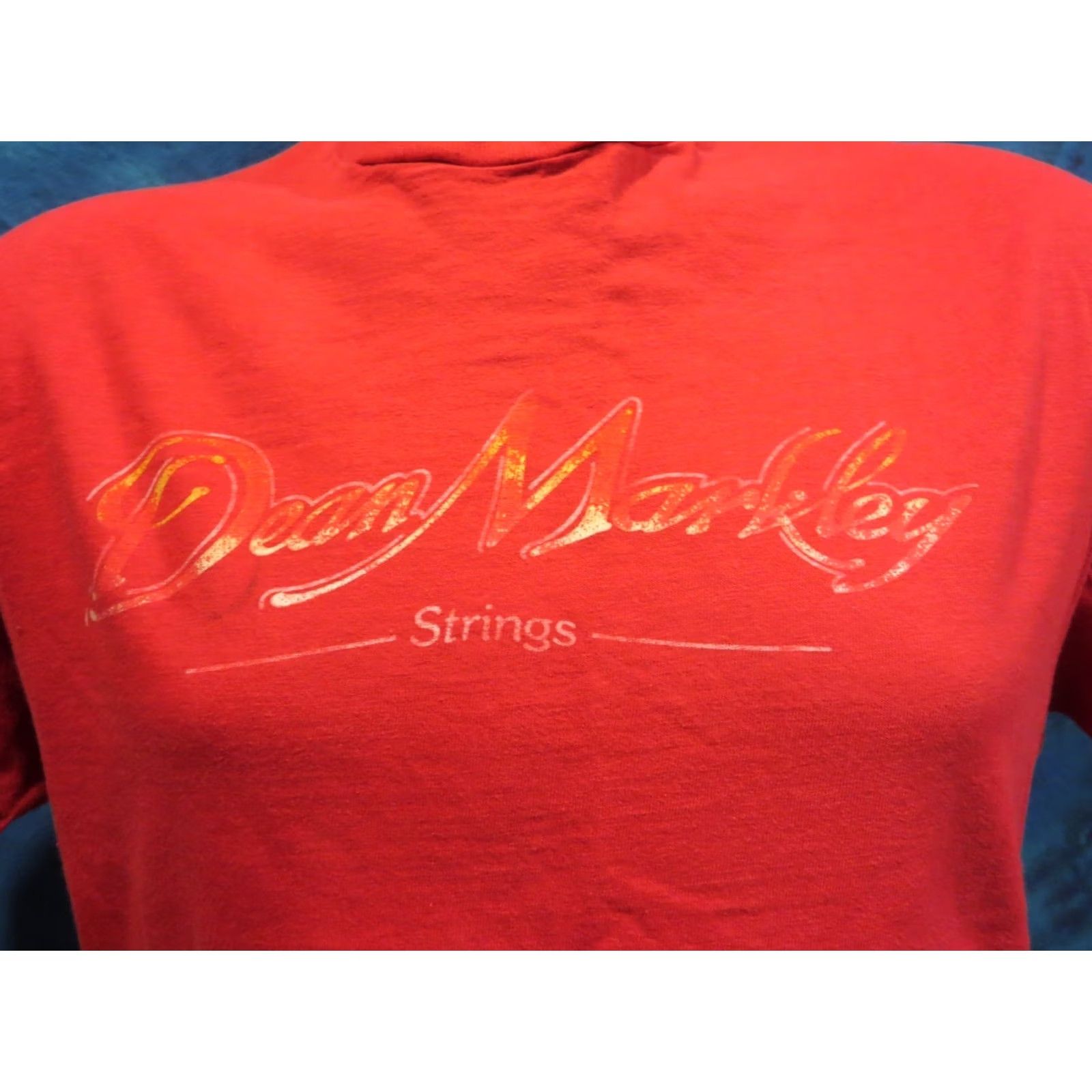 Vintage VINTAGE Dean Markley STRINGS T-Shirt LARGE red 80s 90s guitar music rock Mens XL Size US L / EU 52-54 / 3 - 3 Thumbnail