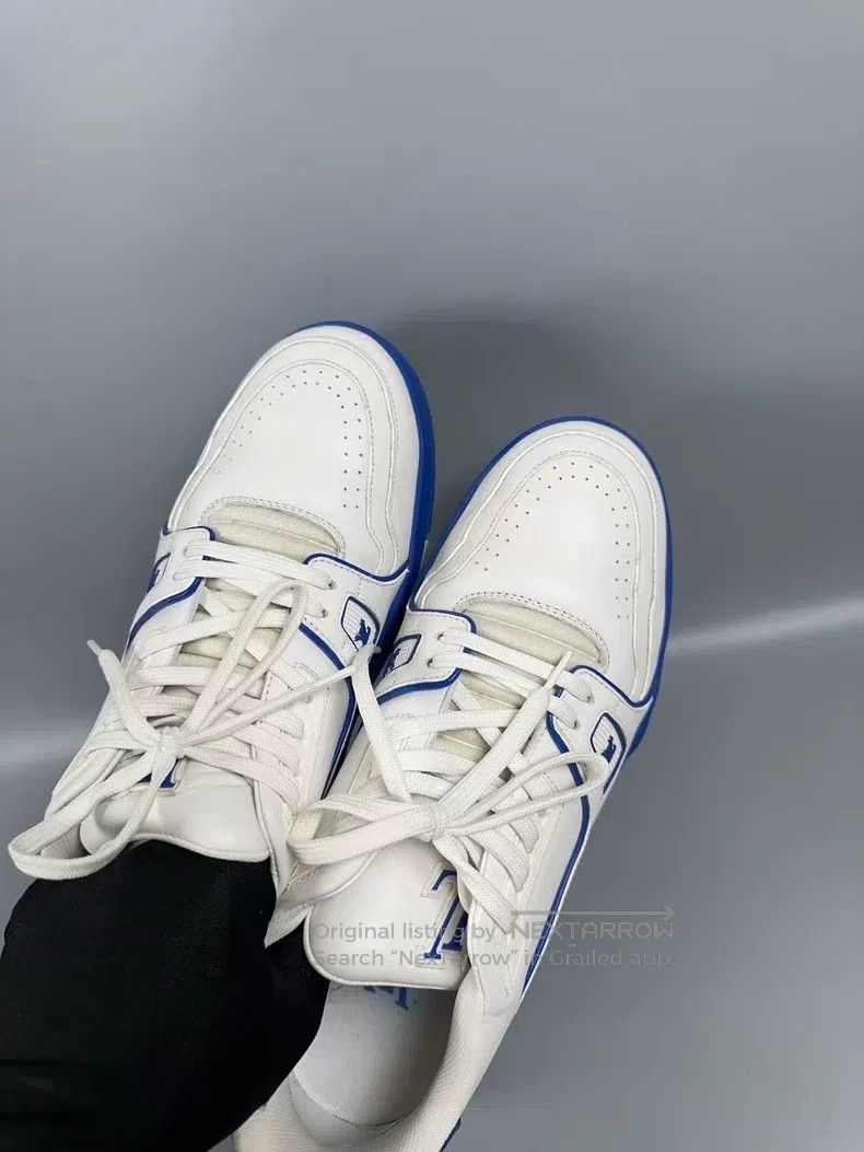 Louis Vuitton Louis Vuitton Trainer White and Blue Casual Shoes Size US 7 / EU 40 - 4 Thumbnail