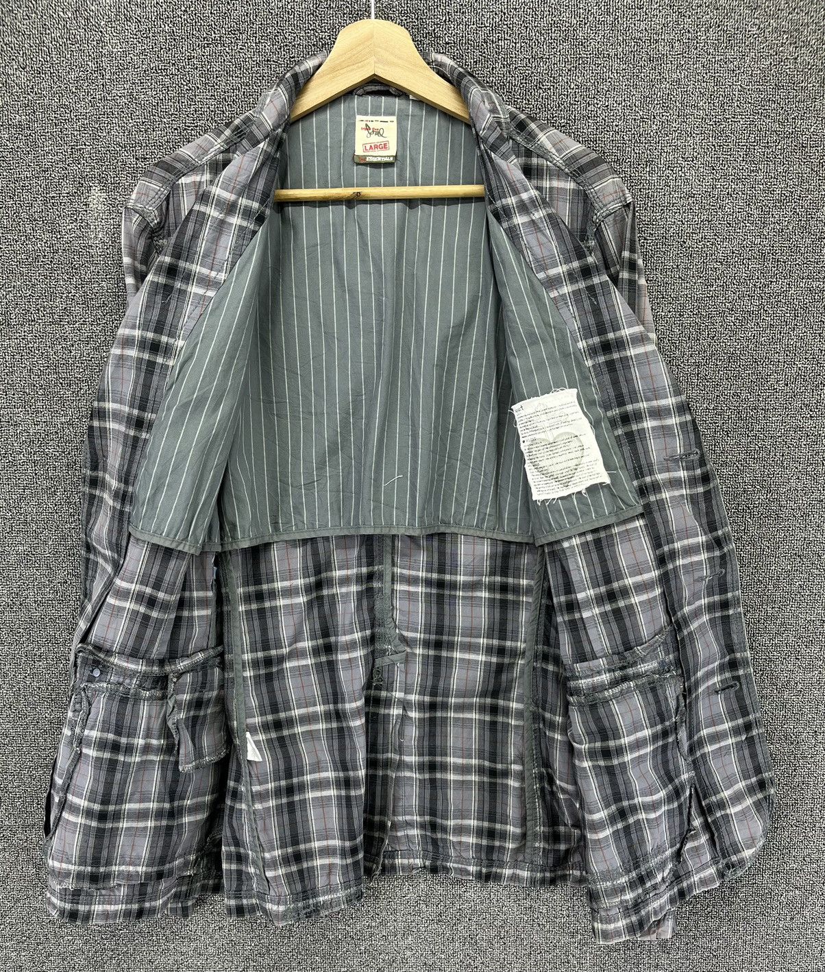 Japanese Brand Vintage Triple Five Soul Essentials Shadow Plaid Rare Jacket Size L / US 10 / IT 46 - 7 Thumbnail