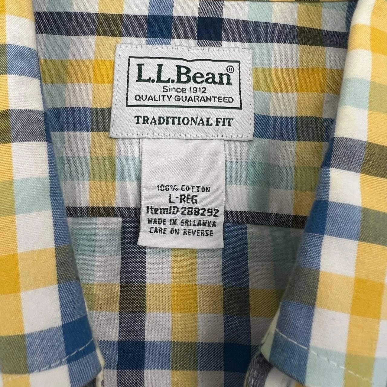 L.L. Bean L.L. Bean Button Down Shirt Men Plaid Collared Cotton L Size US L / EU 52-54 / 3 - 4 Thumbnail