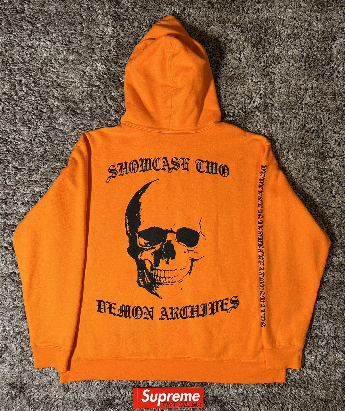 Designer × Hypebeast × Revenge Revenge ‘Demon Archives’ Orange Hoodie XL Size US XL / EU 56 / 4 - 2 Thumbnail