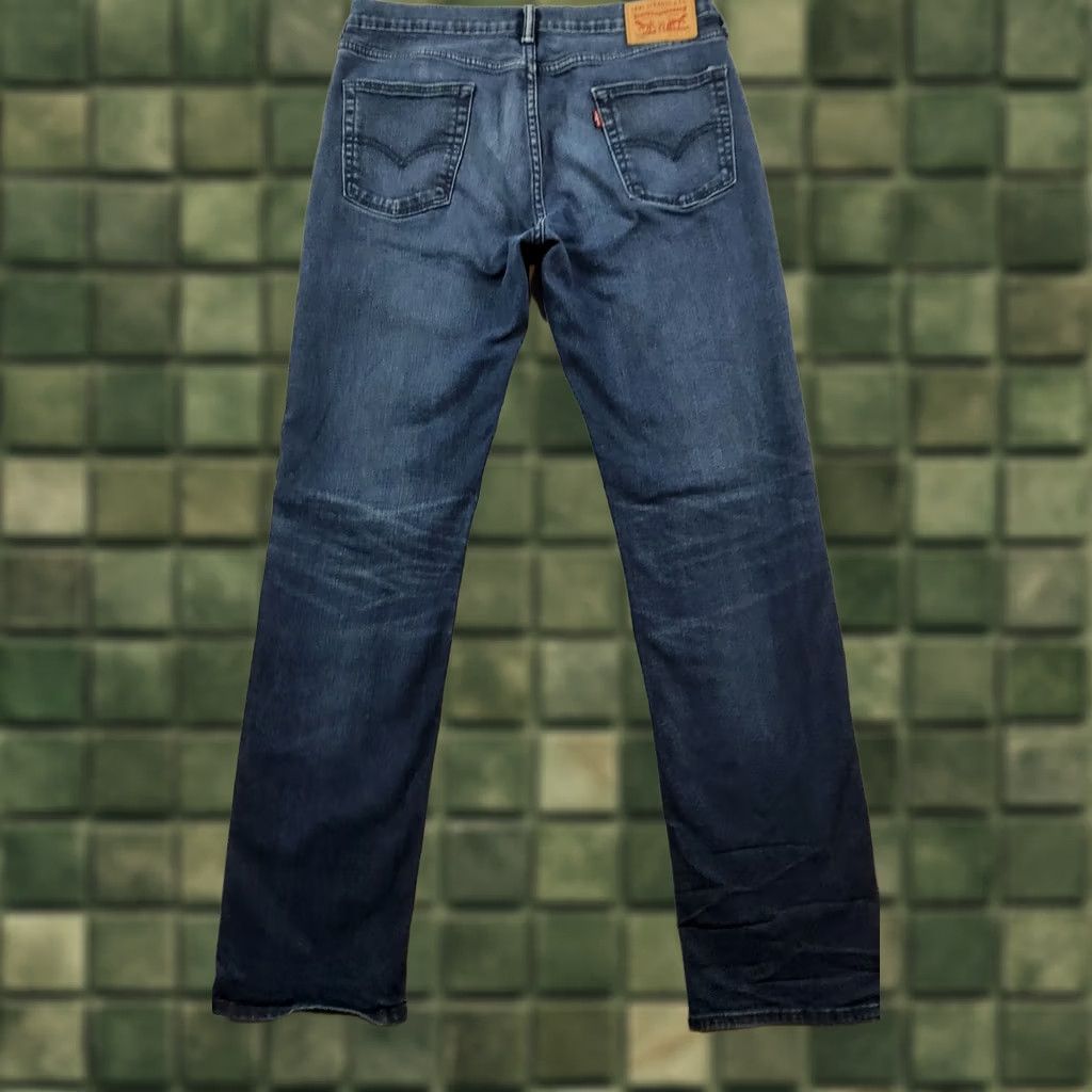 Levi's 514 Jeans Men's Straight Fit 32x34 Dark Blue Wash Stretch Selvedge Denim, Men's