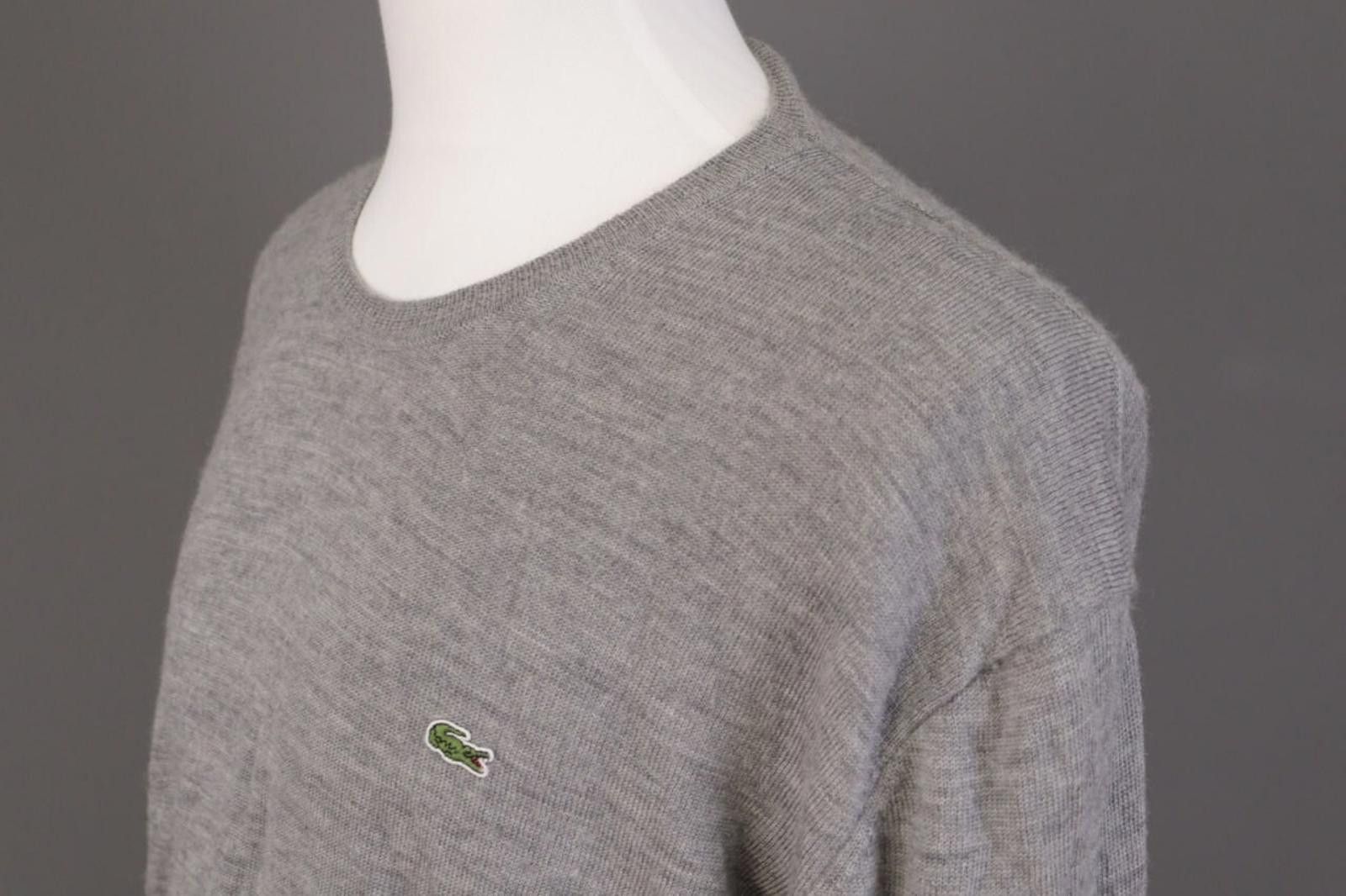 Lacoste Lacoste Gray Wool Knit Cewq Neck Long Sleeve Sweater Size 7 Size US M / EU 48-50 / 2 - 10 Thumbnail